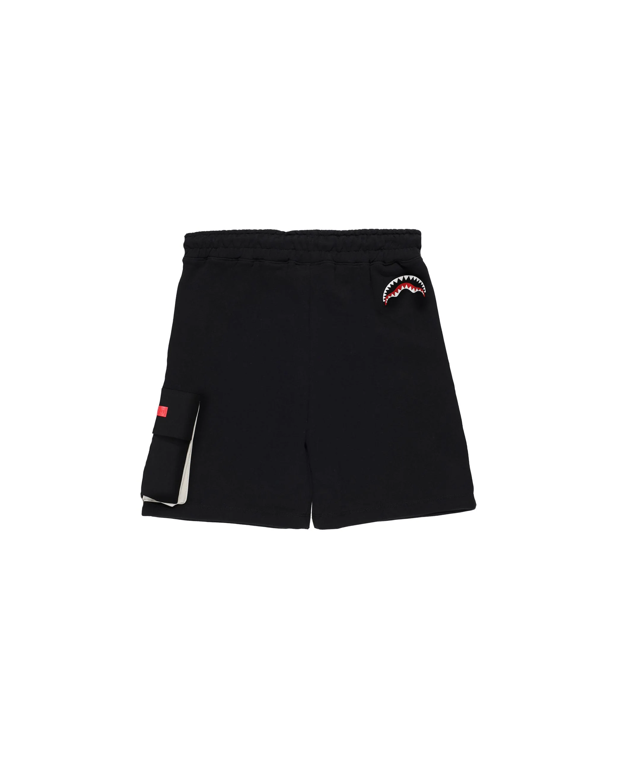 Bermuda Sprayground nero con ricamo lettere logo e tasca cargo - Image 2