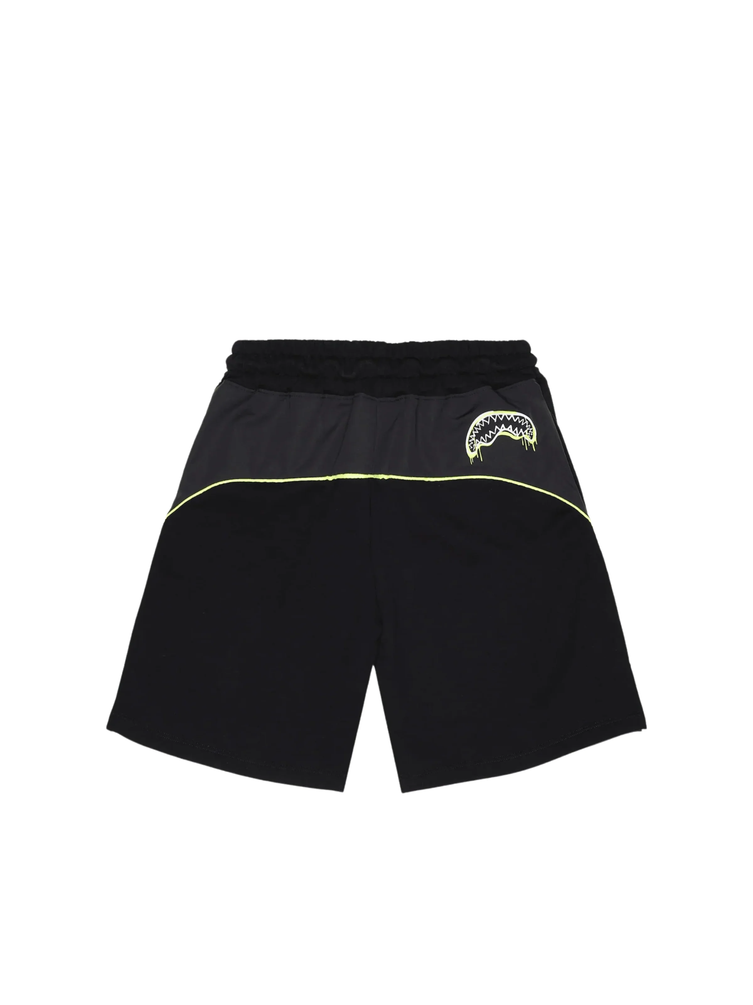 Bermuda Sprayground nero con stampa grafica verde lime - Image 2