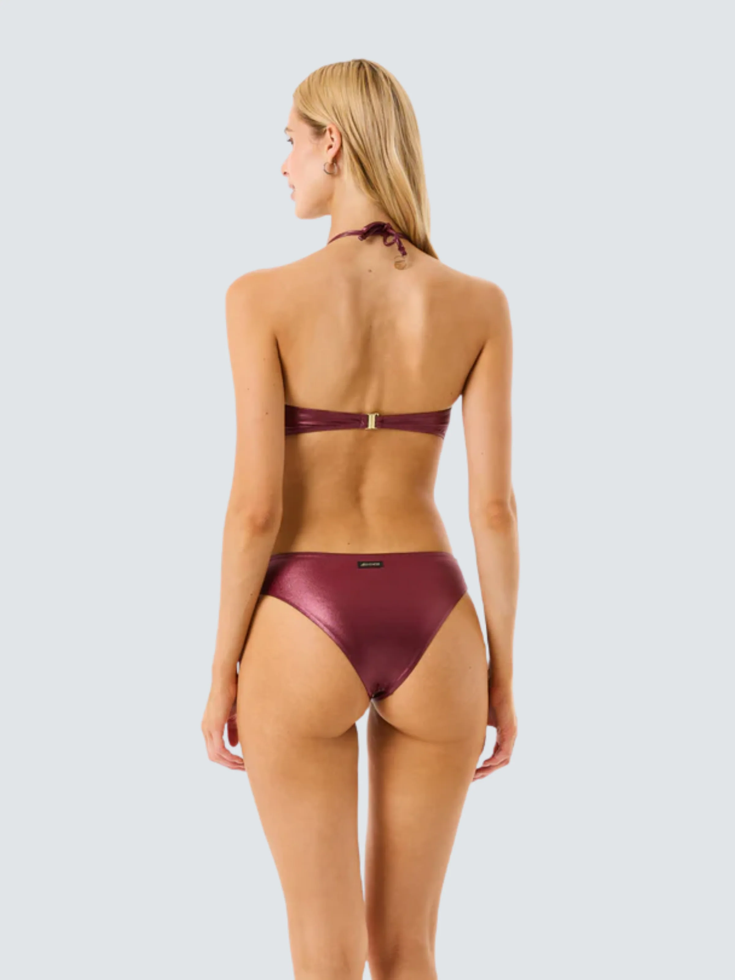 Bikini a due pezzi a fascia 4Giveness bordeaux laminato - Image 2