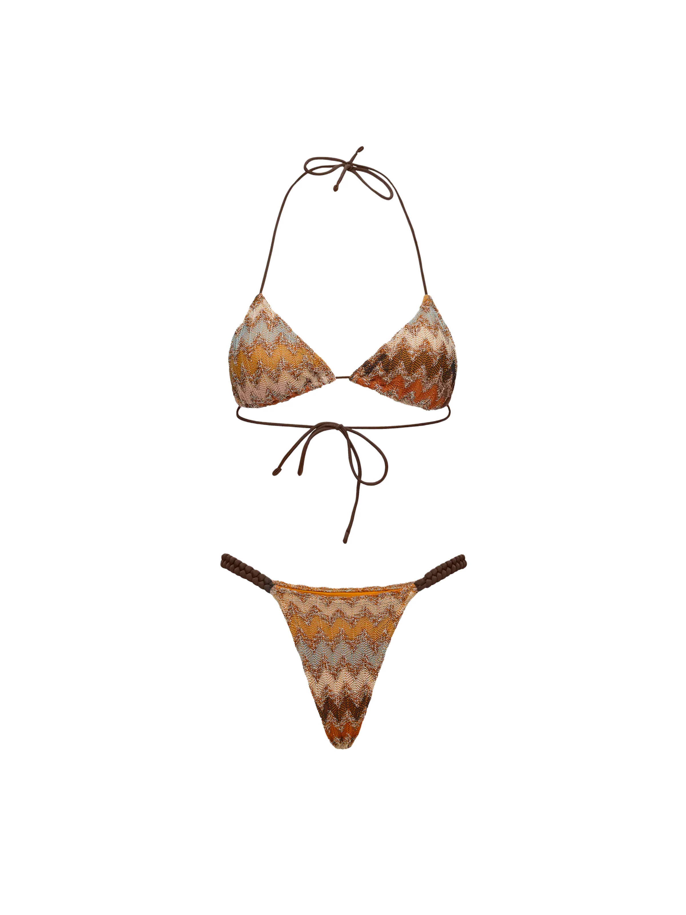 Bikini a due pezzi crochet Me Fui marrone - Image 3