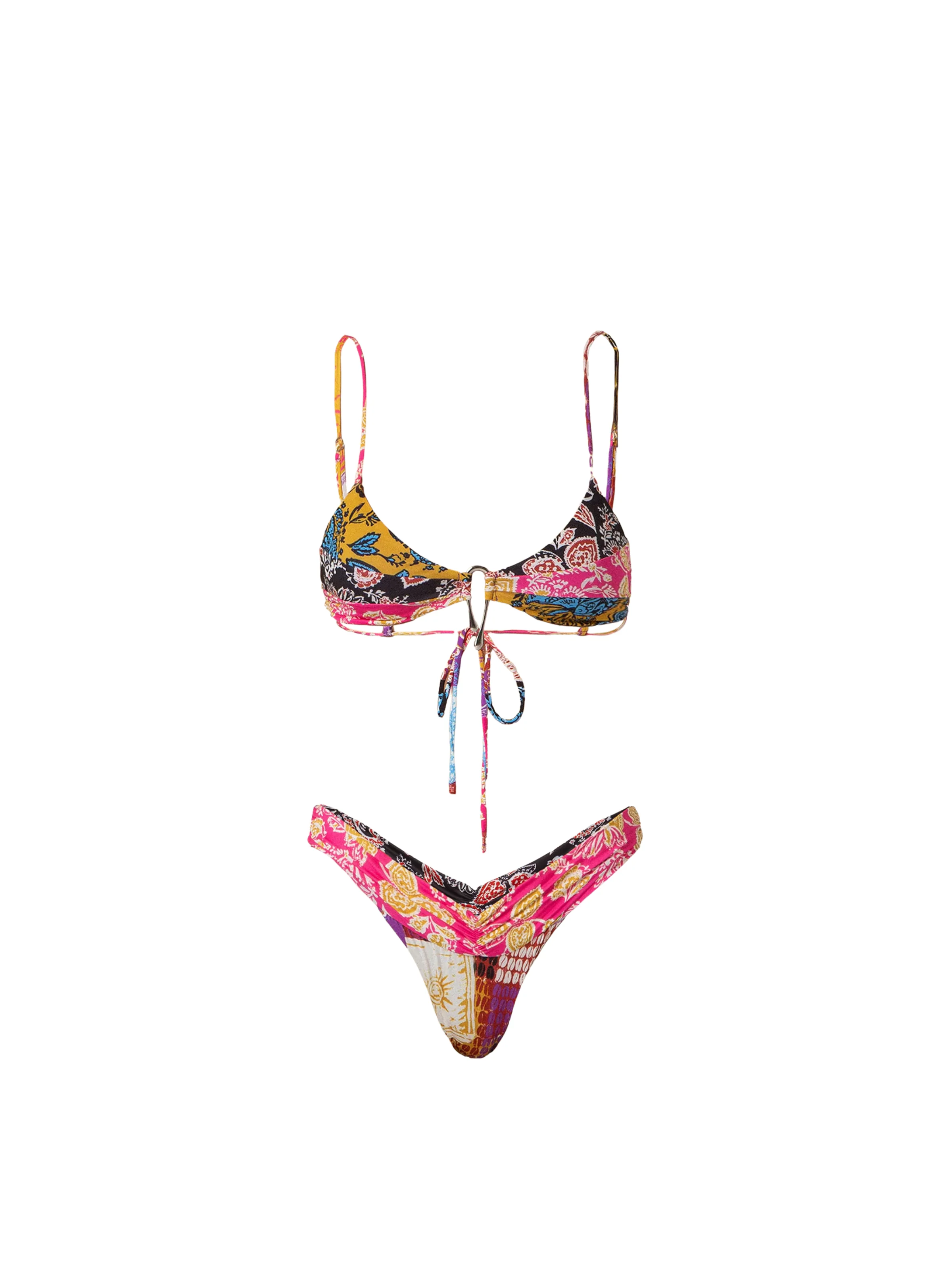 Bikini a due pezzi Fk multicolor con accessorio centro seno - Image 3