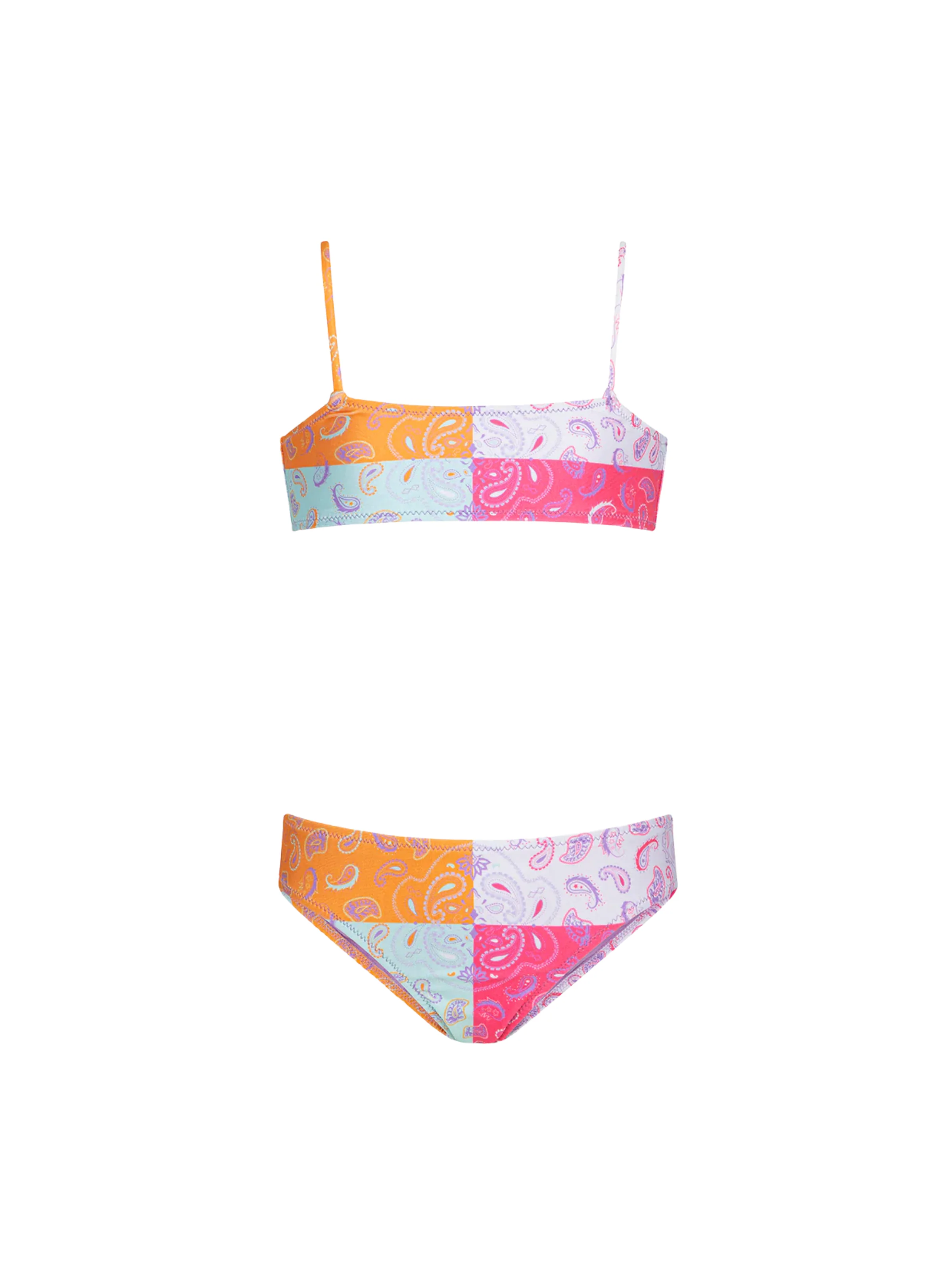Bikini a due pezzi Fk multicolor patchwork
