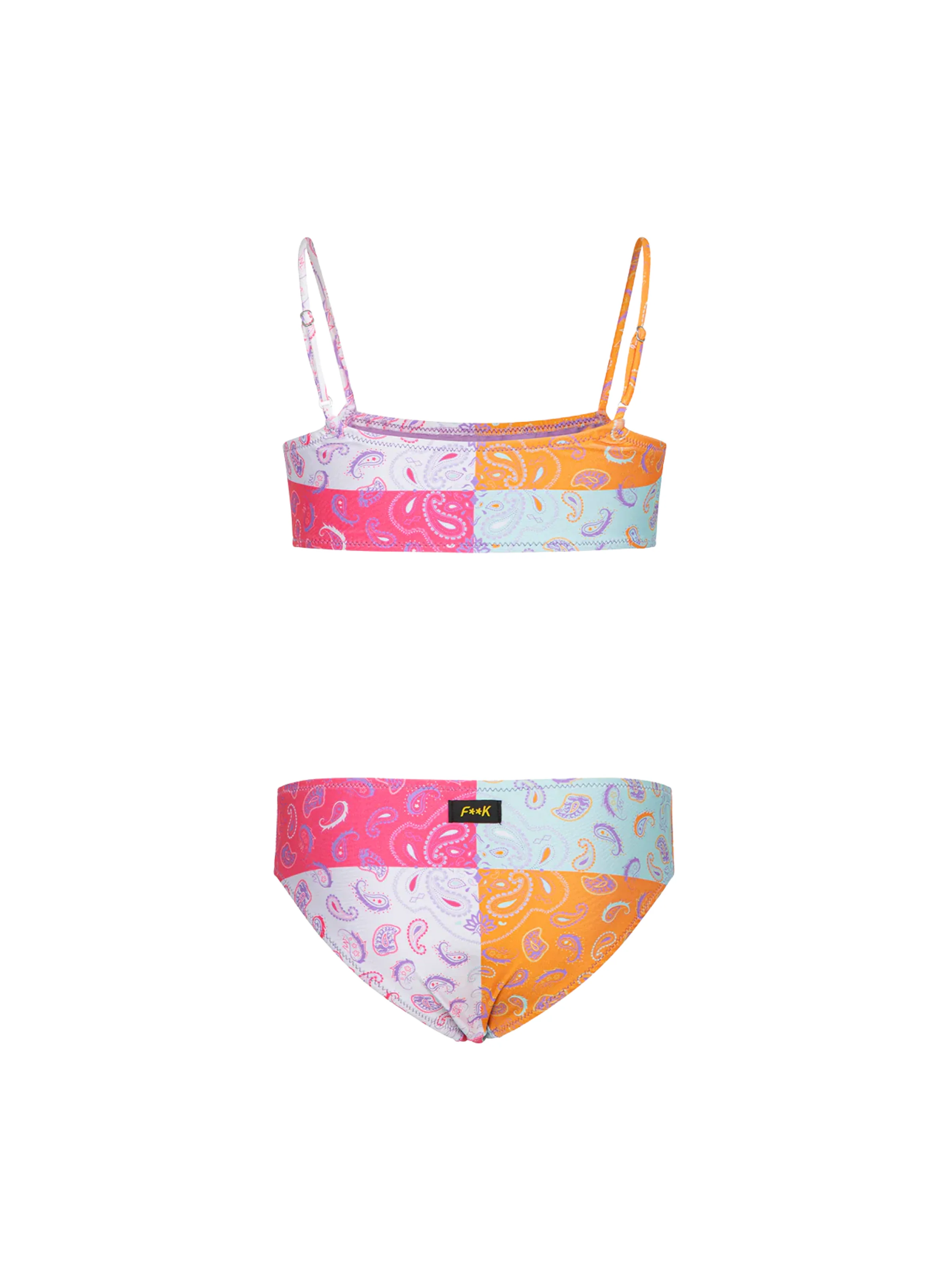 Bikini a due pezzi Fk multicolor patchwork - Image 2