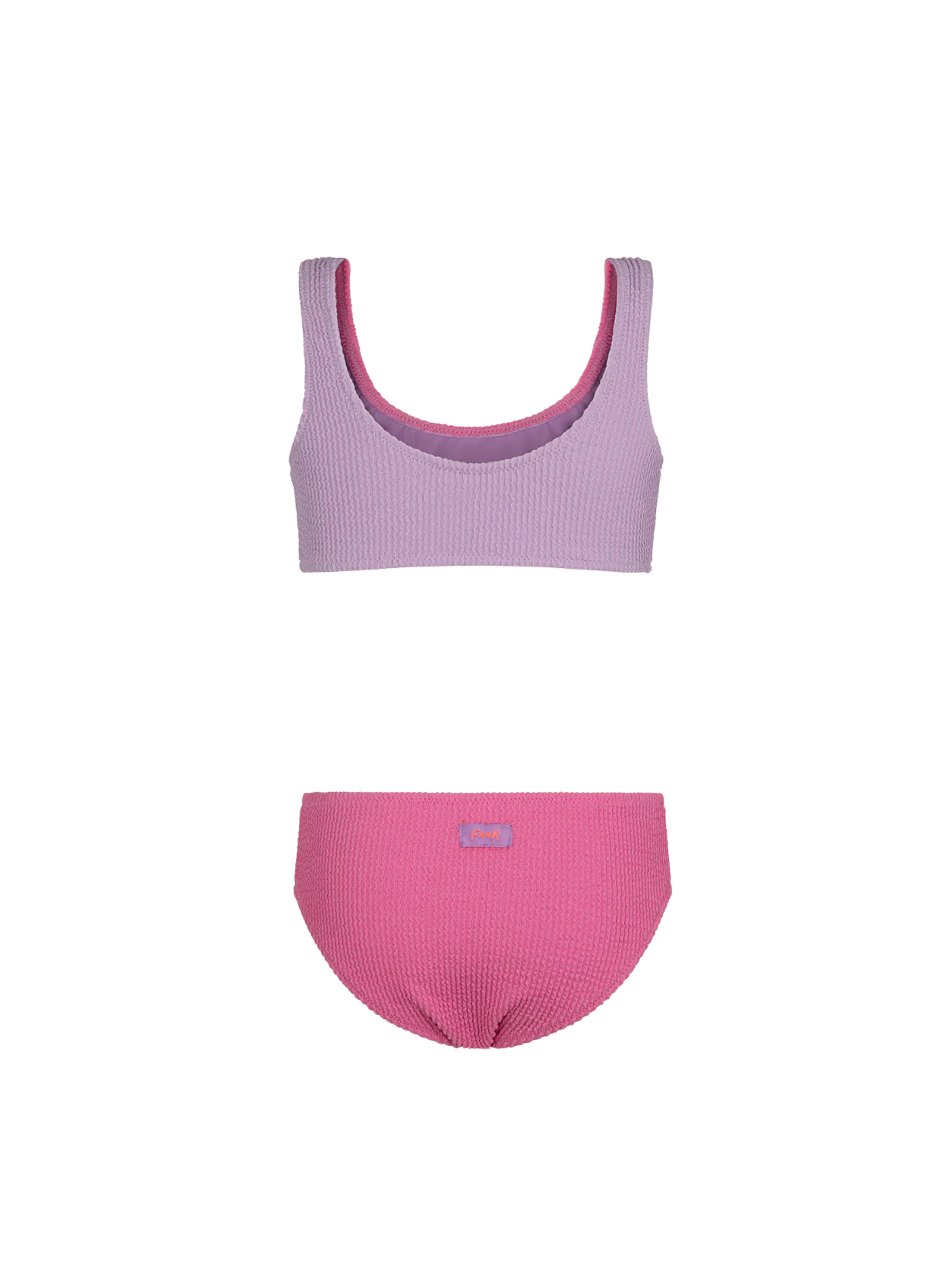 Bikini a due pezzi Fk rosa e lilla - Image 2