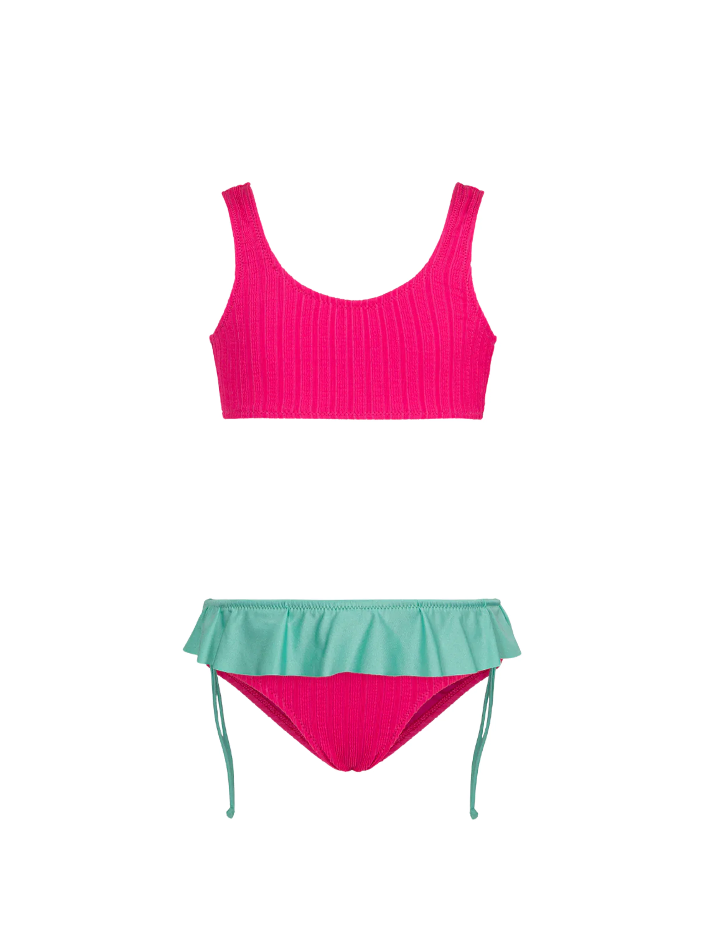 Bikini a due pezzi groffato Fk fucsia