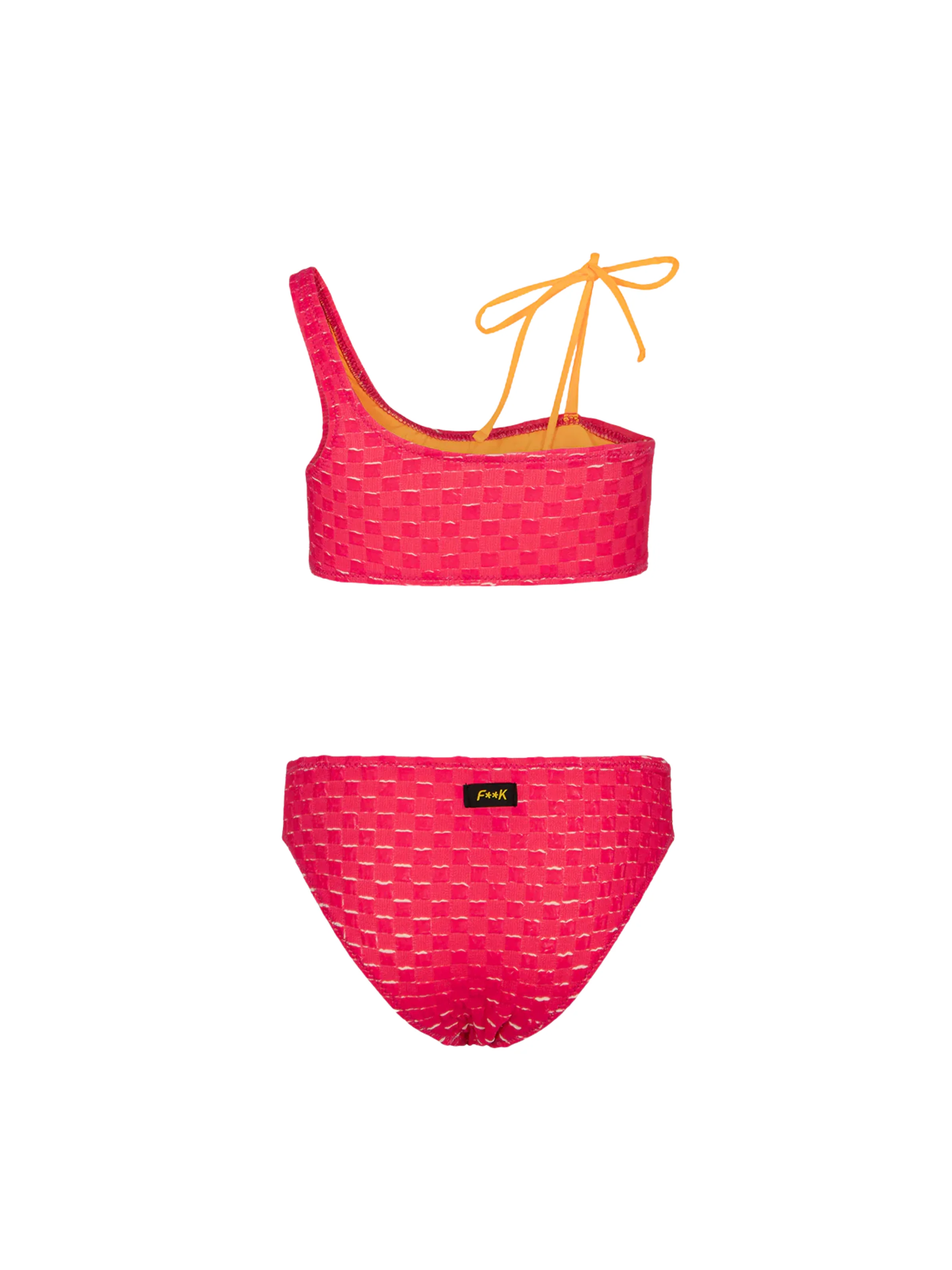 Bikini a due pezzi groffato Fk fucsia - Image 2