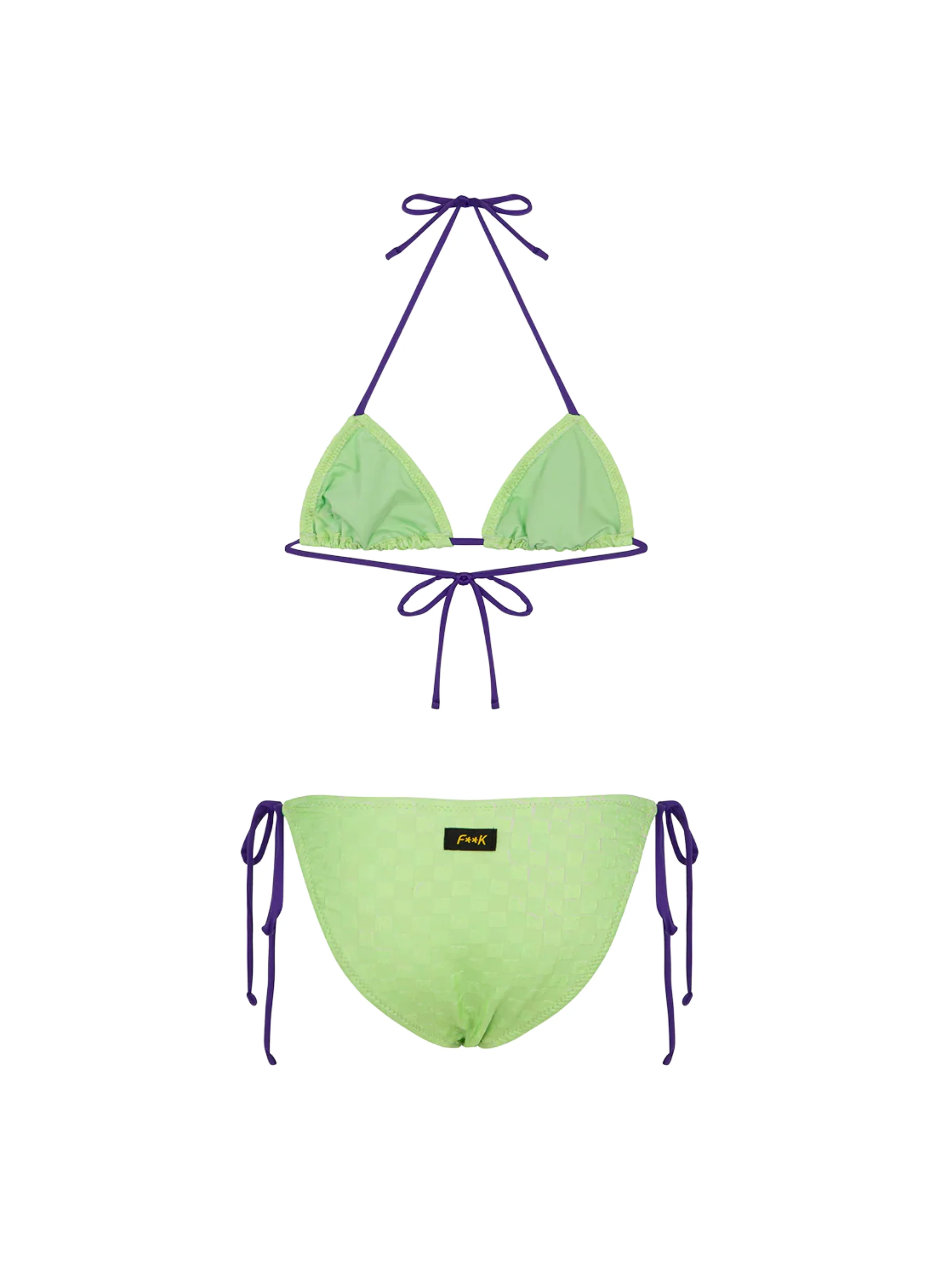 Bikini a due pezzi groffato Fk verde - Image 2