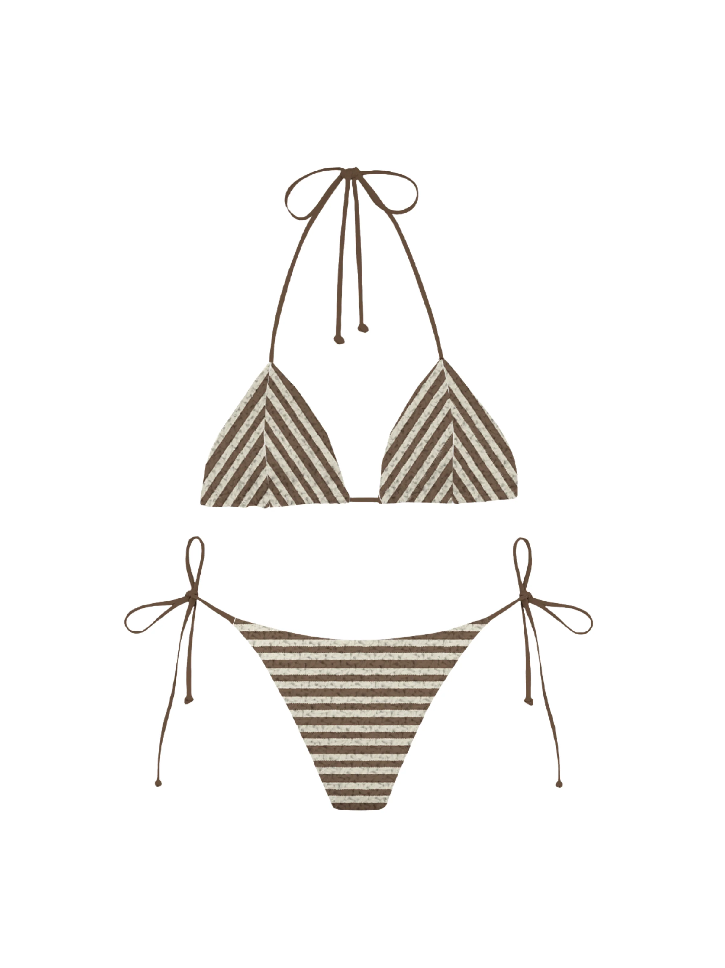 Bikini a due pezzi "Maleah" Saint Barth a righe bianco e nero