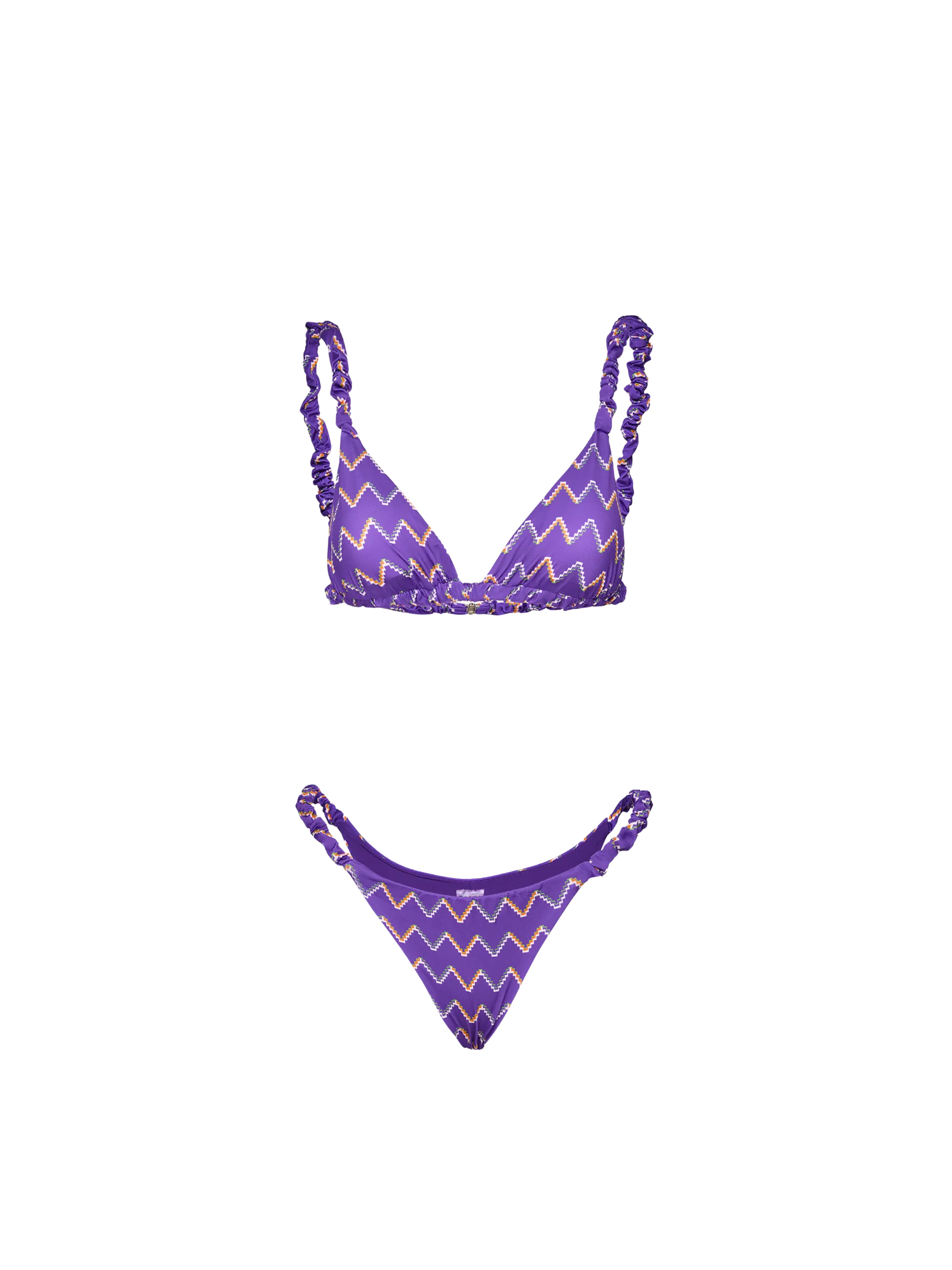 Bikini a due pezzi Me Fui viola con spalline arricciate - Image 3