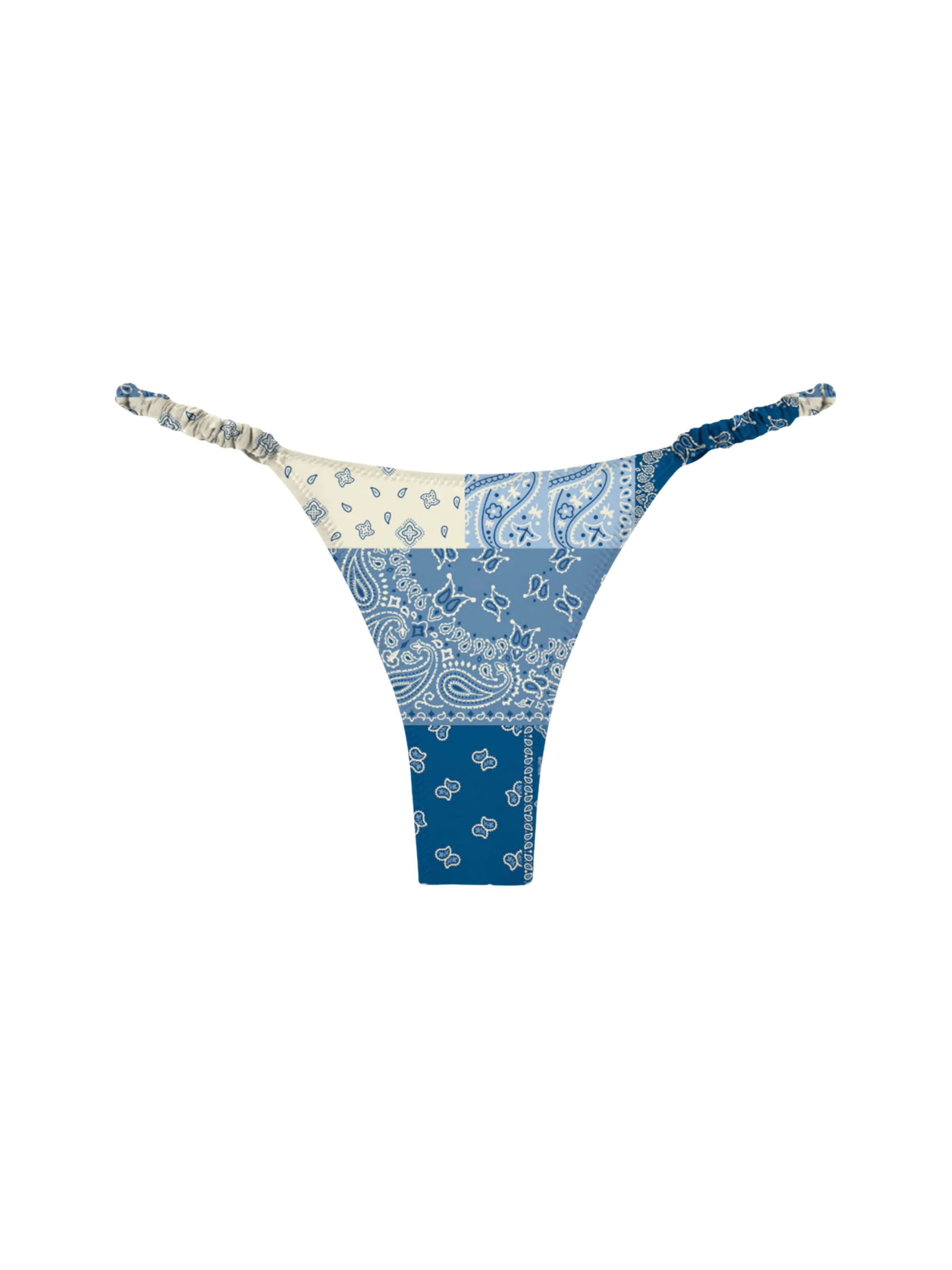 Bikini slip "Pearlie" Saint Barth azzurro bandanna