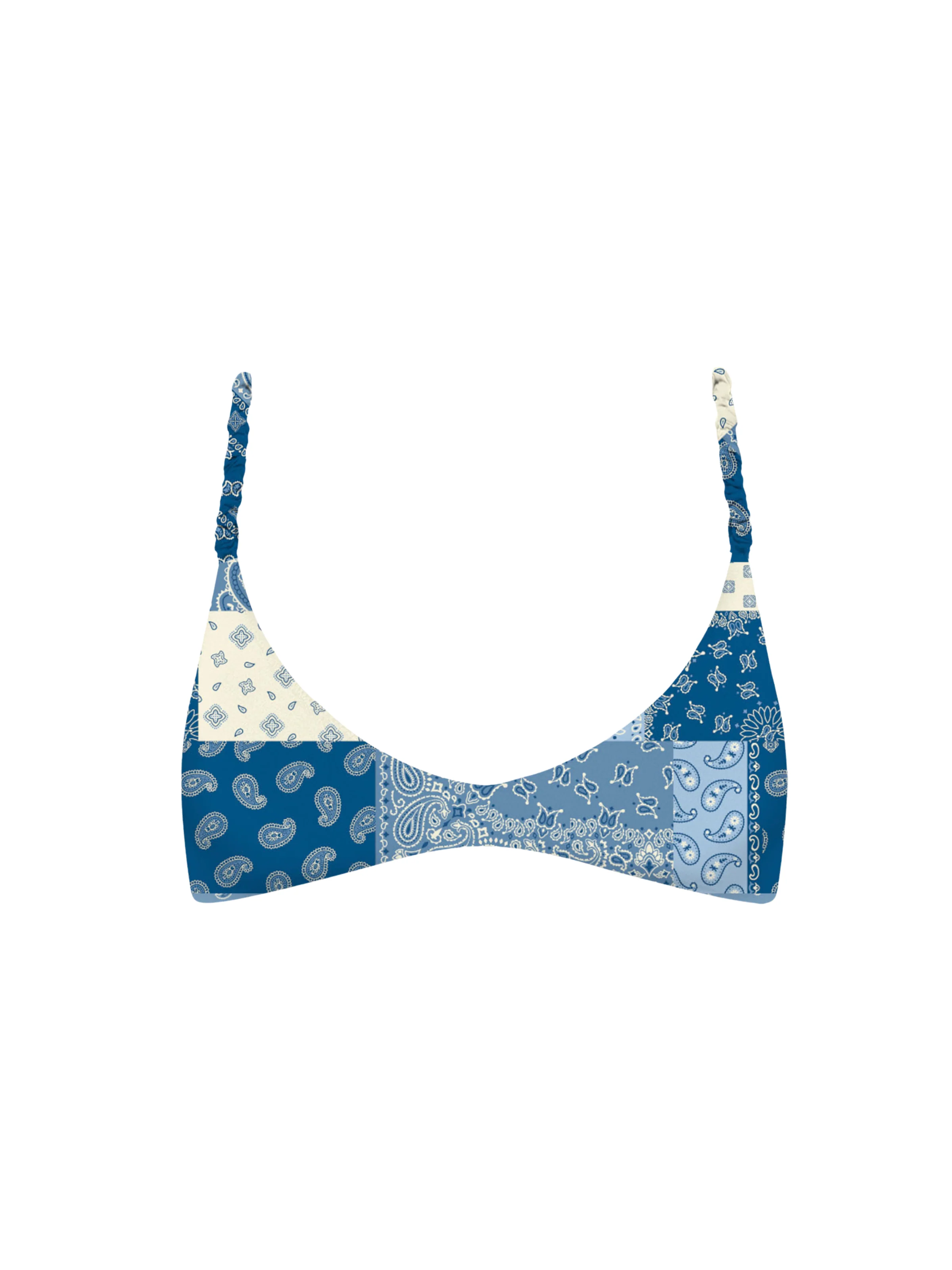 Bikini top "Maris" Saint Barth blu fantasia paisley