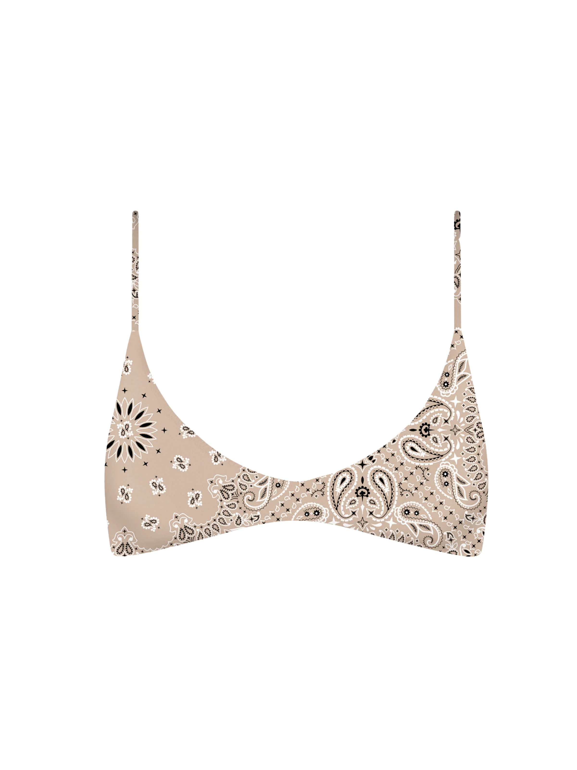 Bikini top "Paloma" Saint Barth beige fantasia pasiley