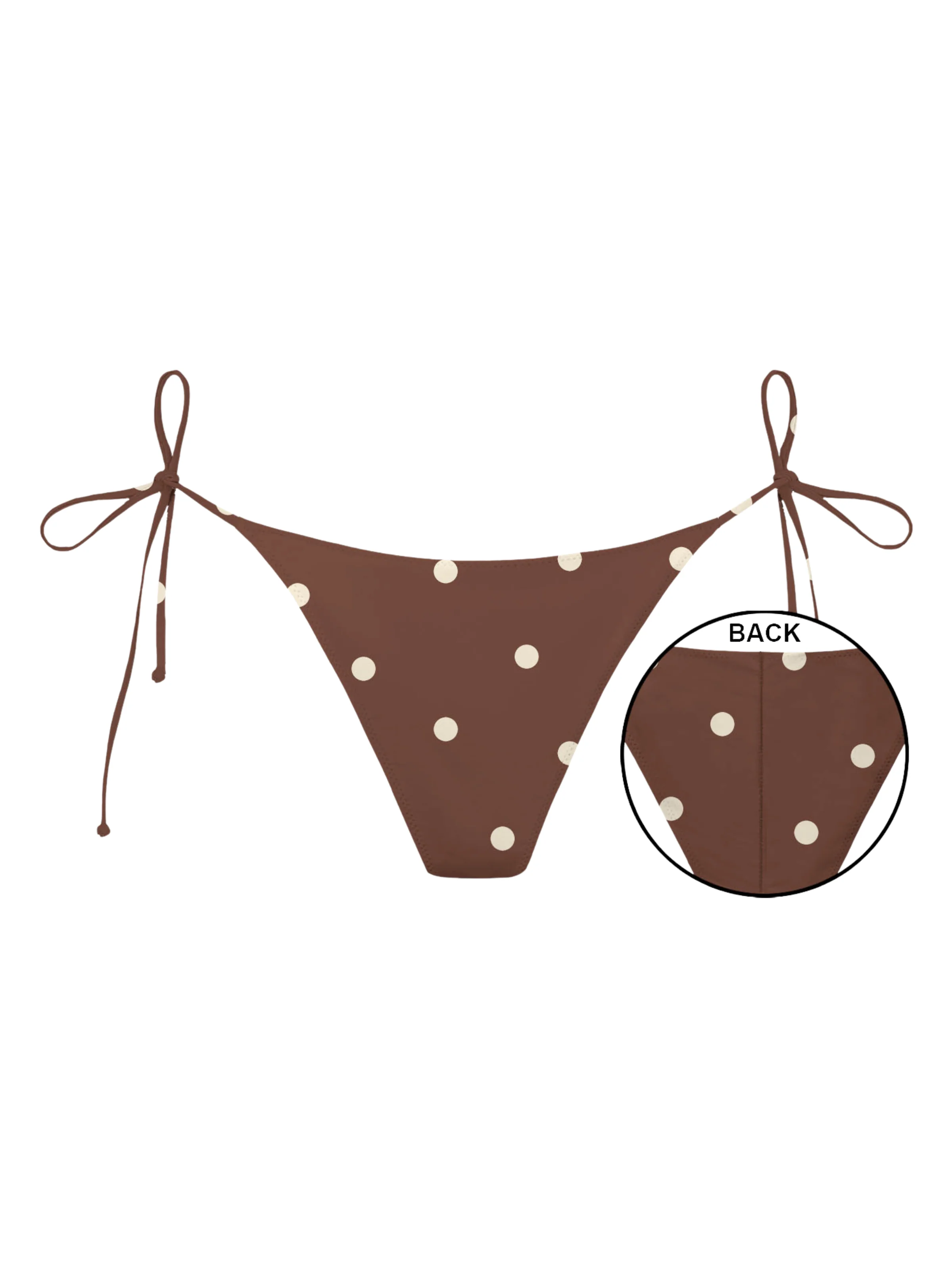 Bikni slip "Marielle" Saint Barth marrone a pois