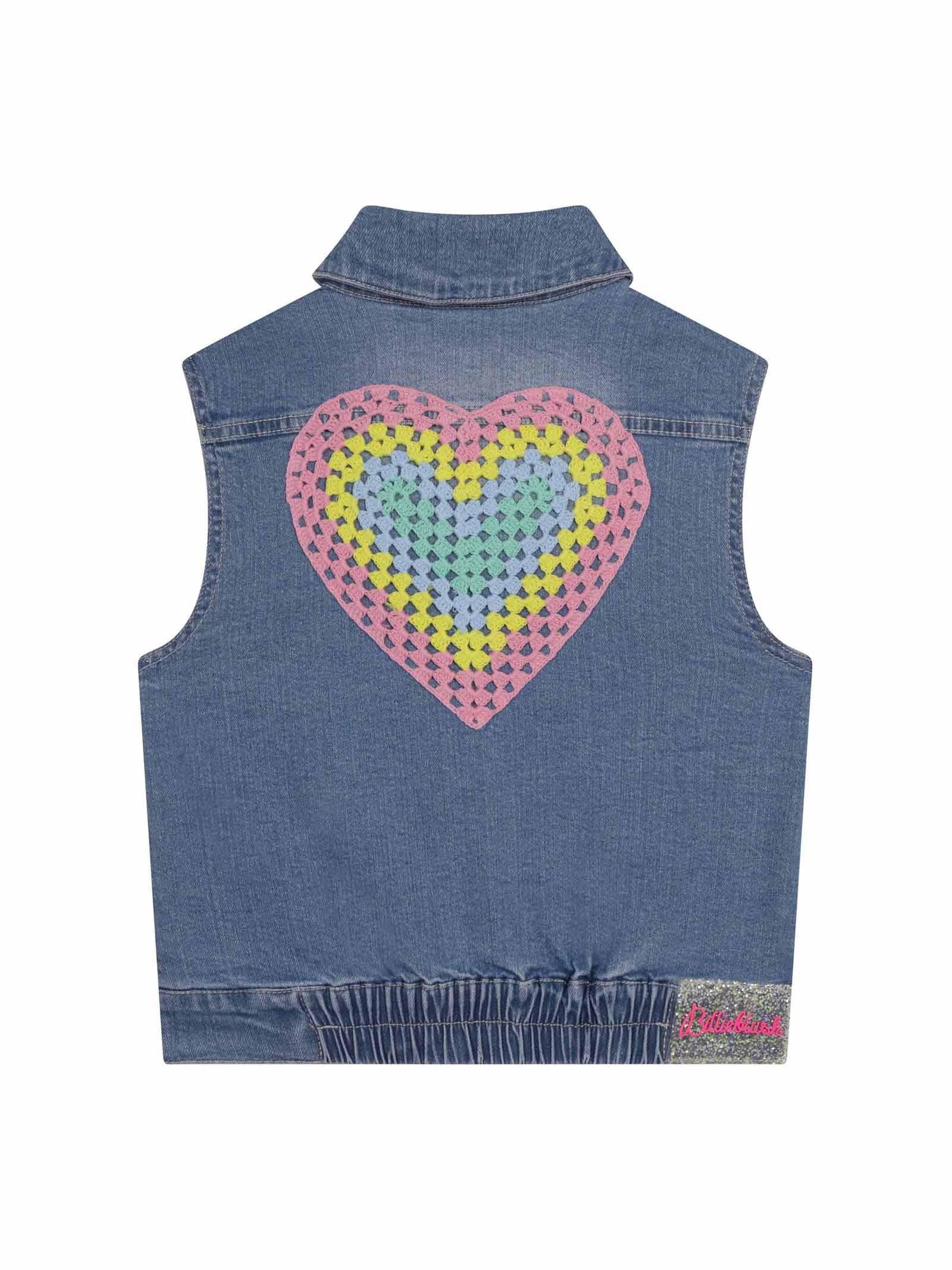 Gilet denim con applicazione - Image 2