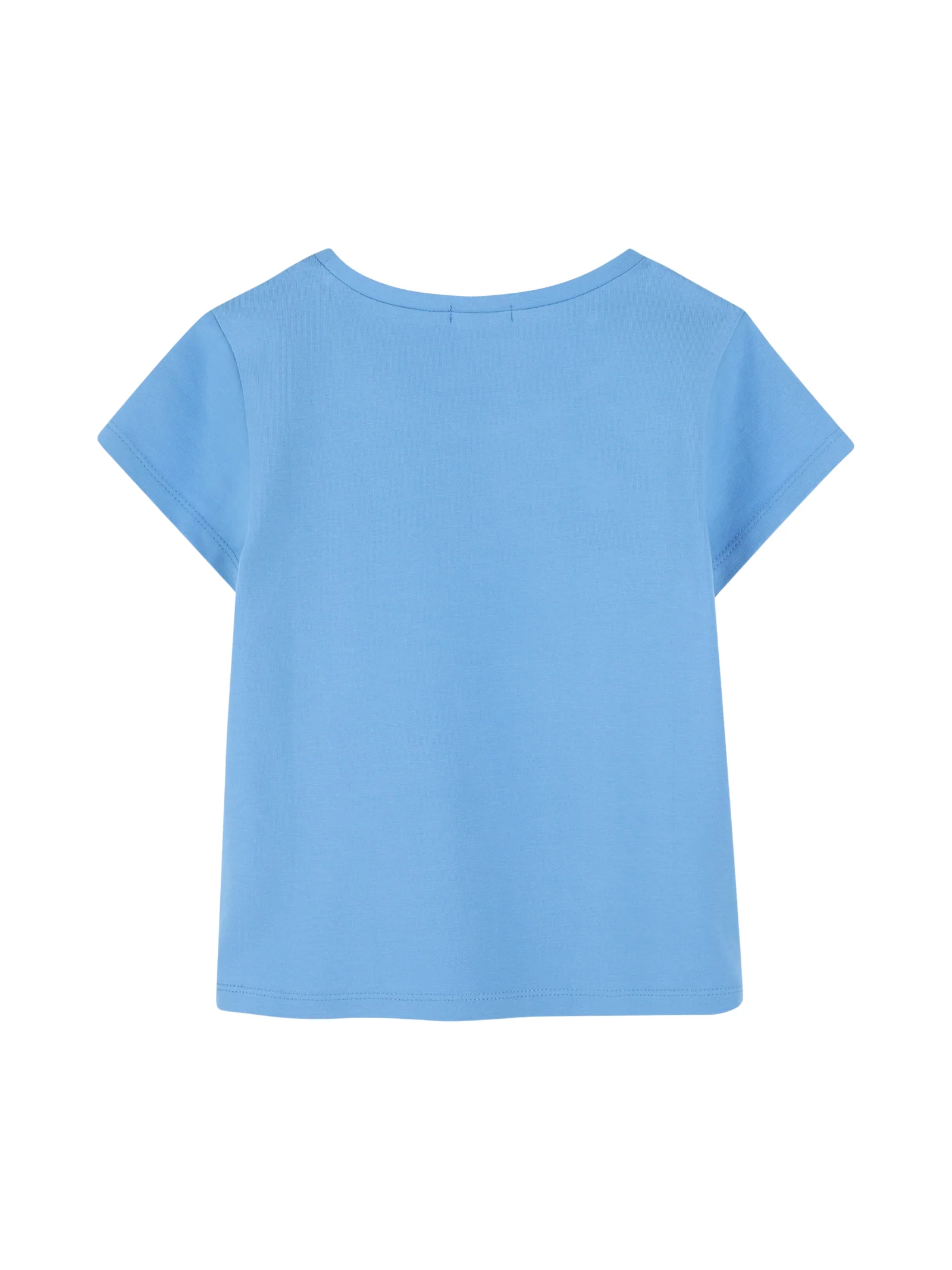 T-Shirt Billie Blush azzurra con scritta "I Don't Care" - Image 2