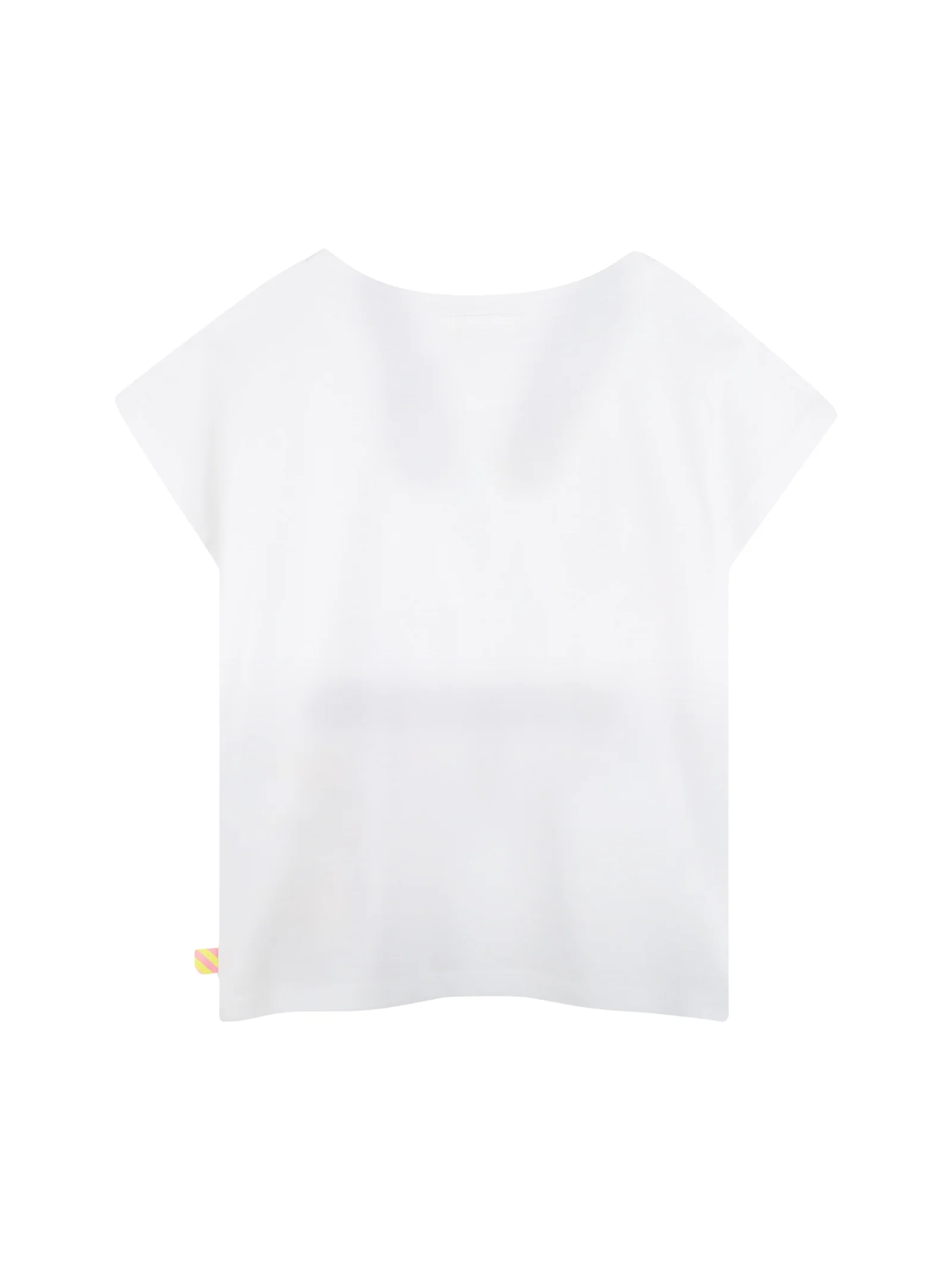 T-Shirt Billie Blush bianca con scritta love e cuore arcobelano - Image 2