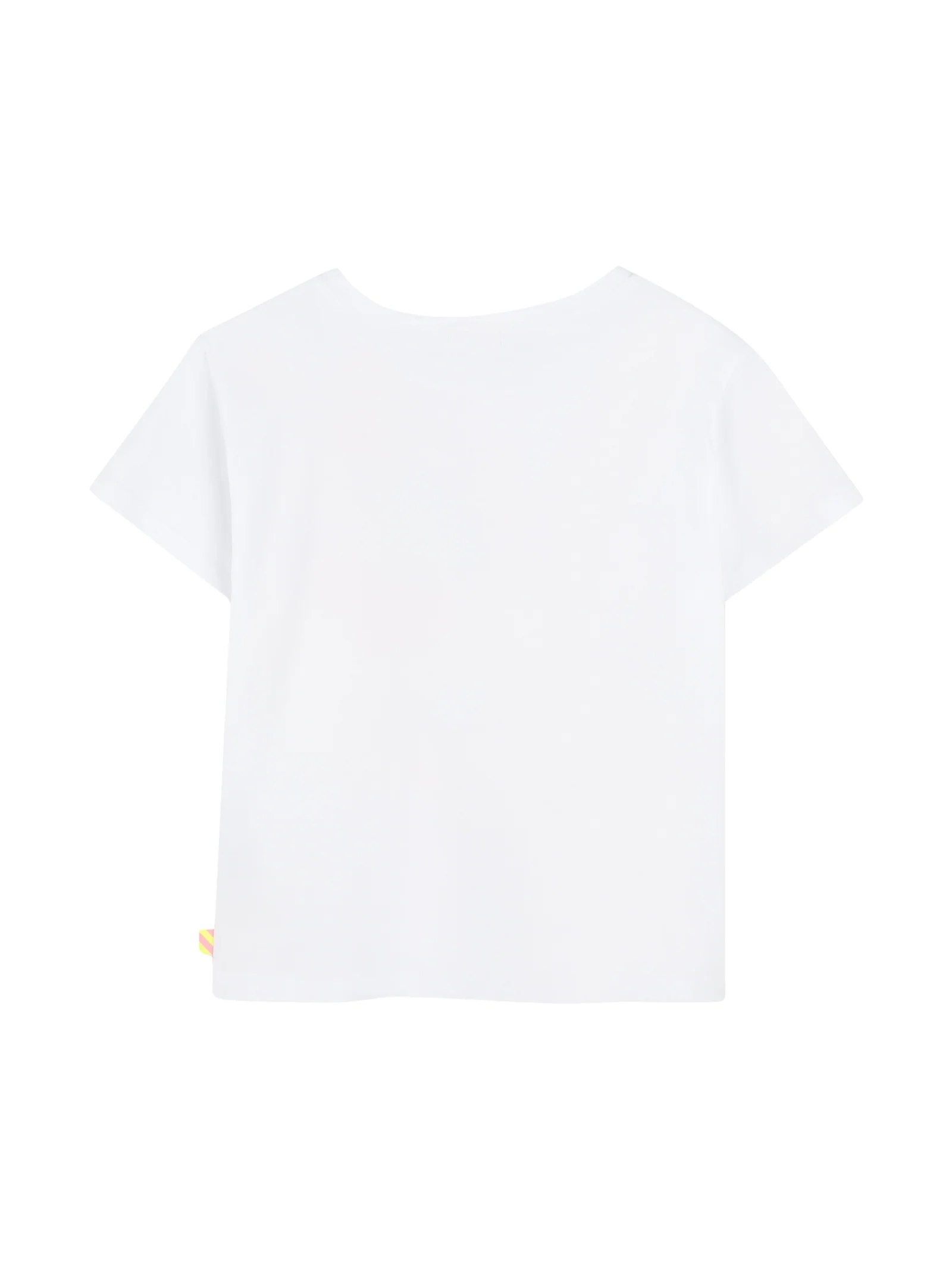 T-Shirt Billie Blush bianca con stampa popcorn e paillettes colorate - Image 2