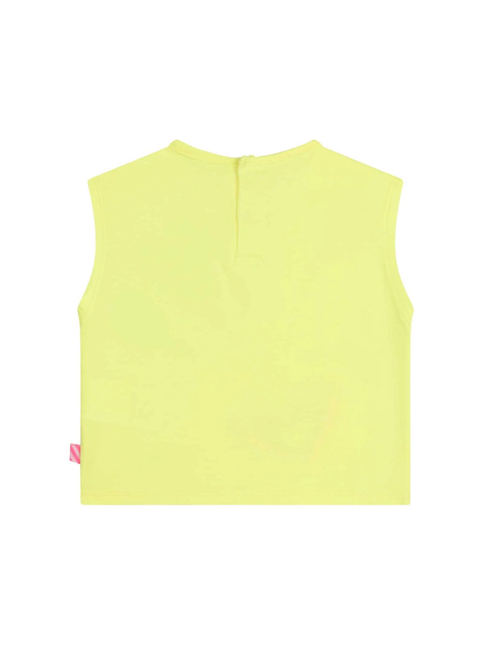 T-shirt giallo lime con corallini - Image 2