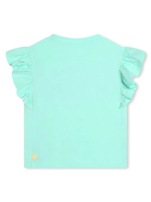 T-shirt verde ricamo - Image 2