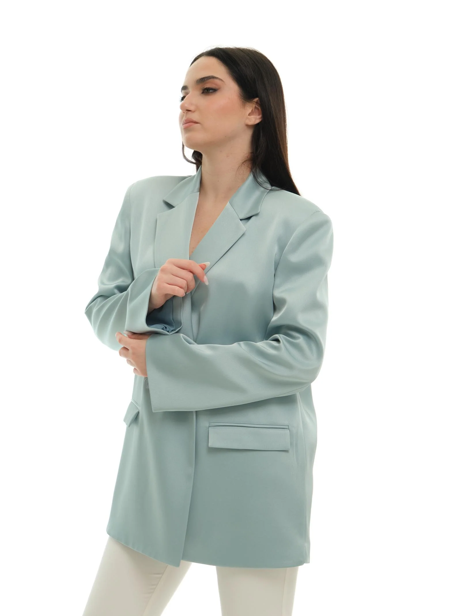 Blazer doppiopetto Silence Limited verde acqua - Image 2