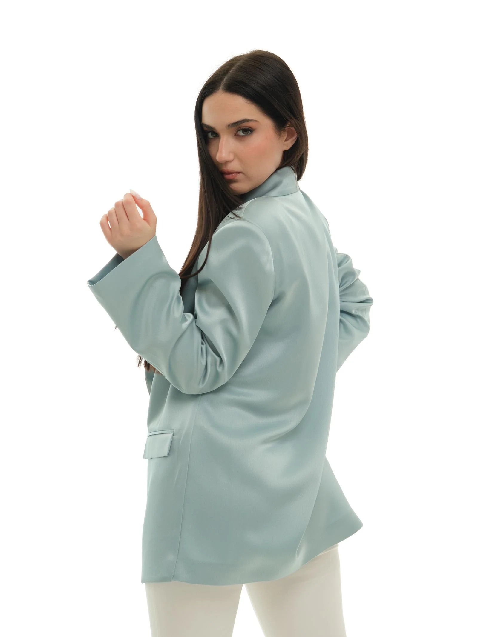 Blazer doppiopetto Silence Limited verde acqua - Image 3