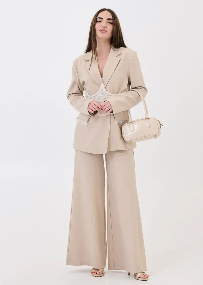 Blazer doppiopetto Vicolo beige con corsetto - Image 5