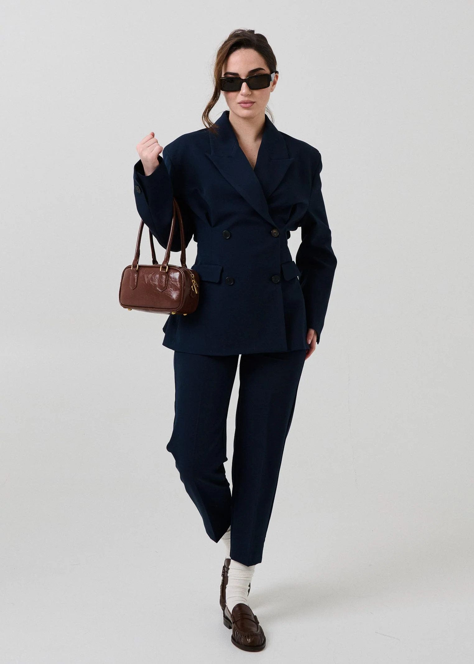 Blazer doppiopetto Vicolo blu avvitato - Image 4