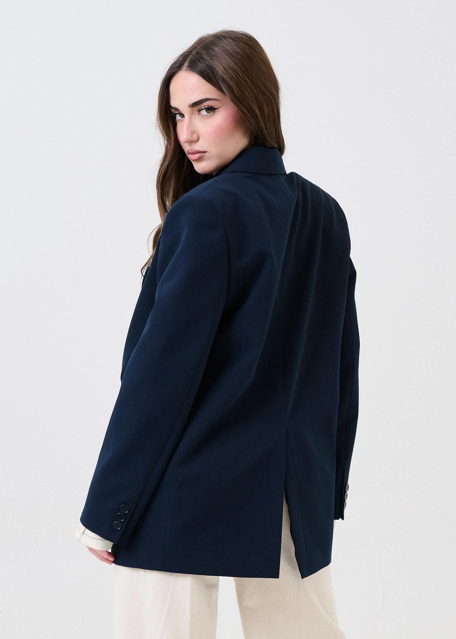 Blazer doppiopetto Vicolo blu con spille Army - Image 5