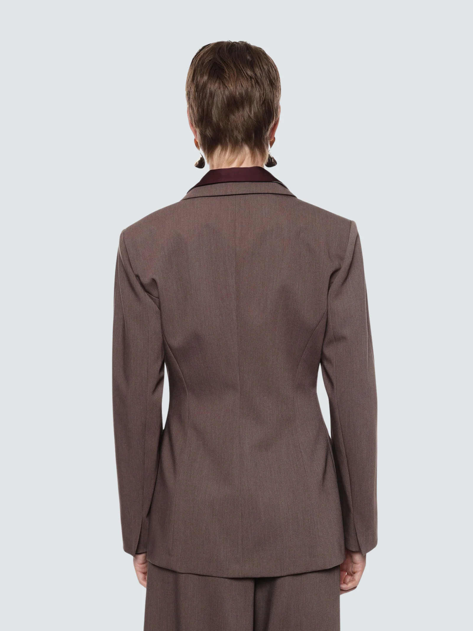 Blazer monopetto Imperial fango con tasche laterali - Image 3