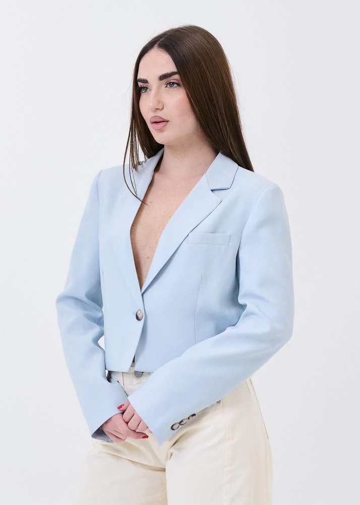 Blazer spencer Vicolo azzurro polvere - Image 2