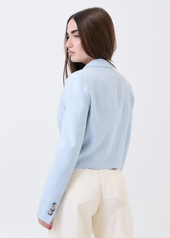 Blazer spencer Vicolo azzurro polvere - Image 3