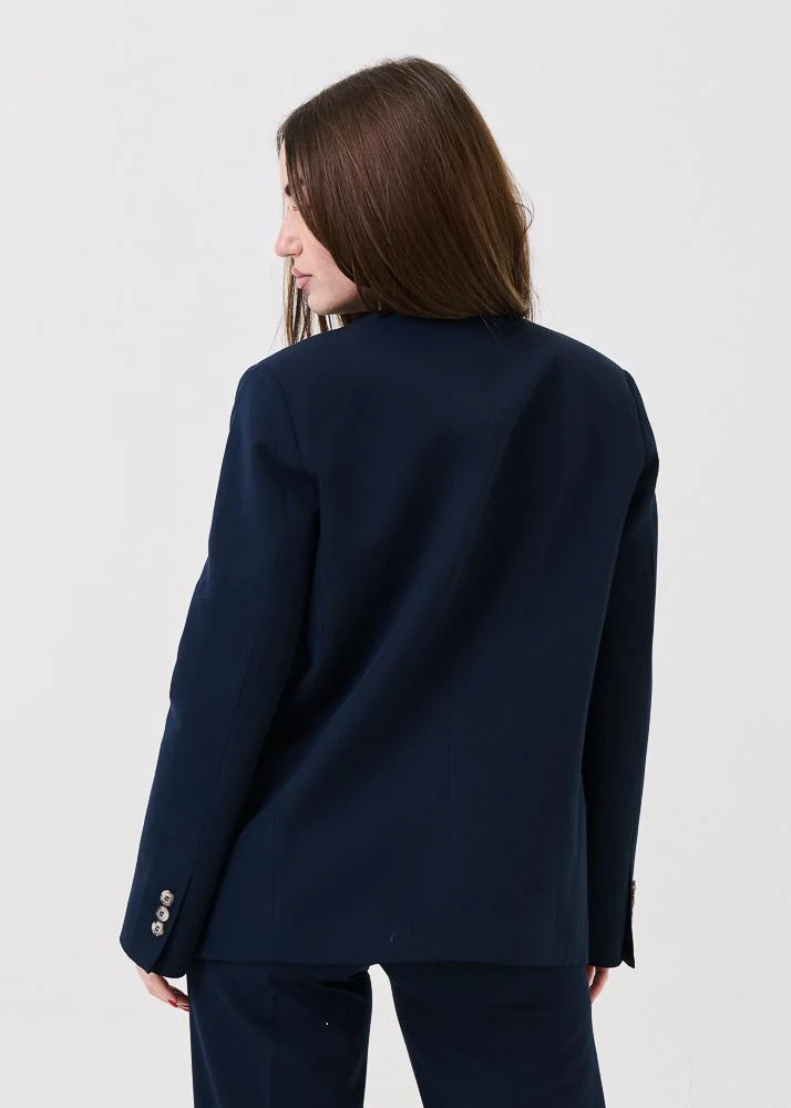 Blazer Vicolo blu navy collo alto - Image 3