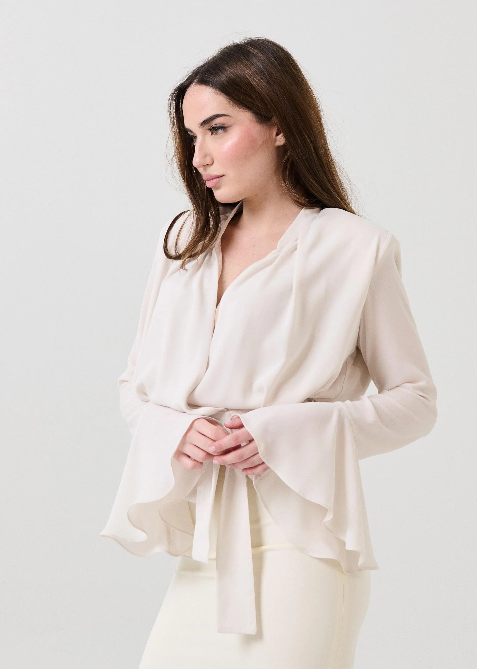 Blusa "Peony" Silence Limited bianco latte - Image 2