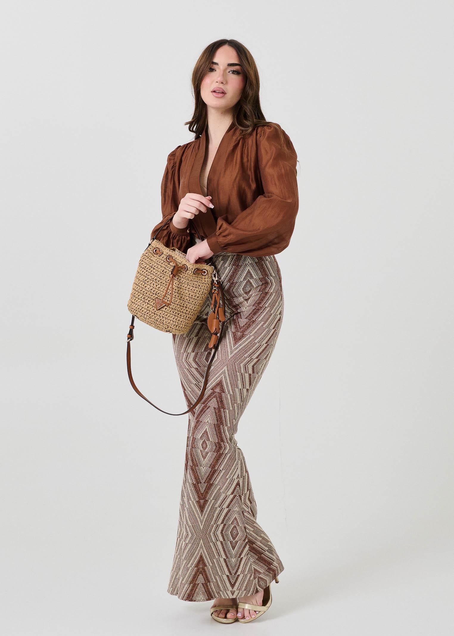 Body Bohemian Vì marrone con arricciature - Image 4