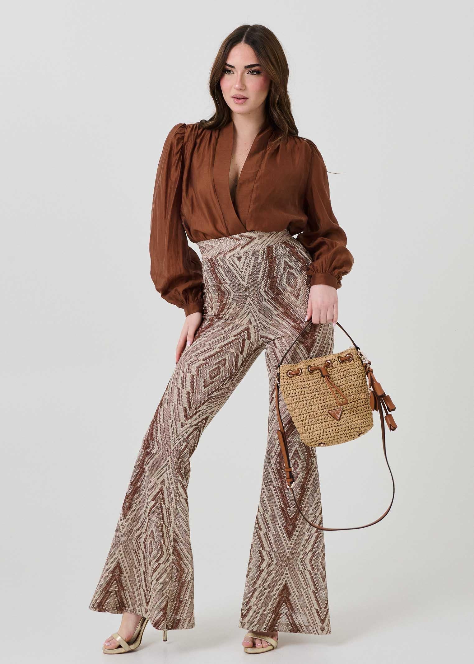 Body Bohemian Vì marrone con arricciature - Image 5