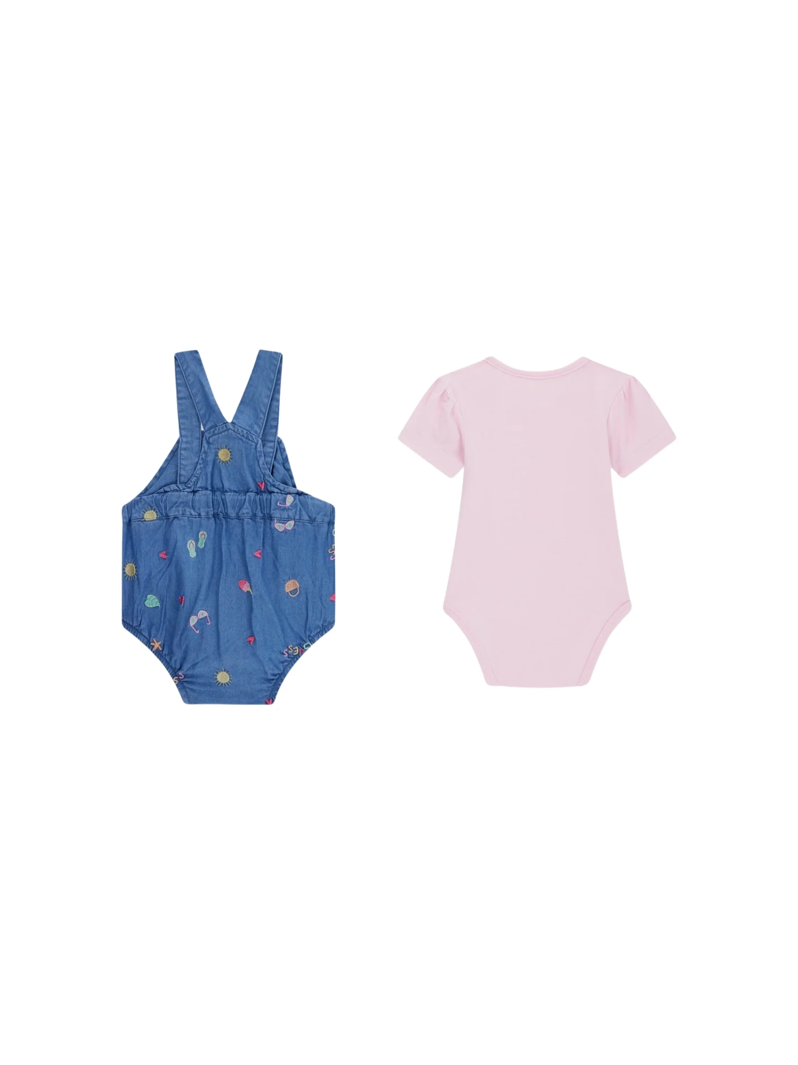 Body e salopette Guess denim blu e rosa - Image 3