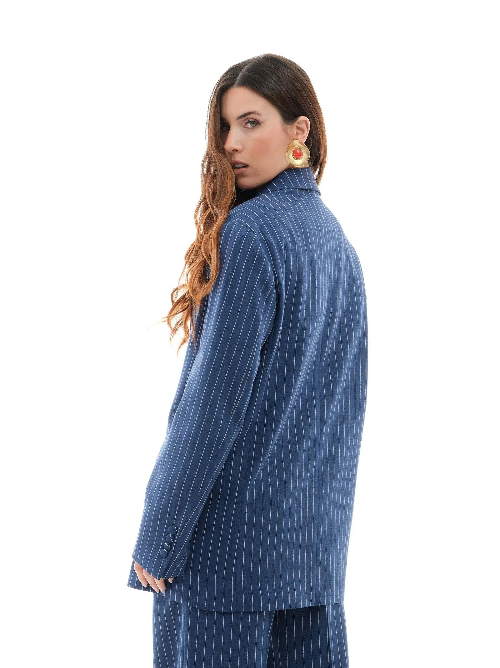 Blazer Bohemian Vì blu a righe - Image 3