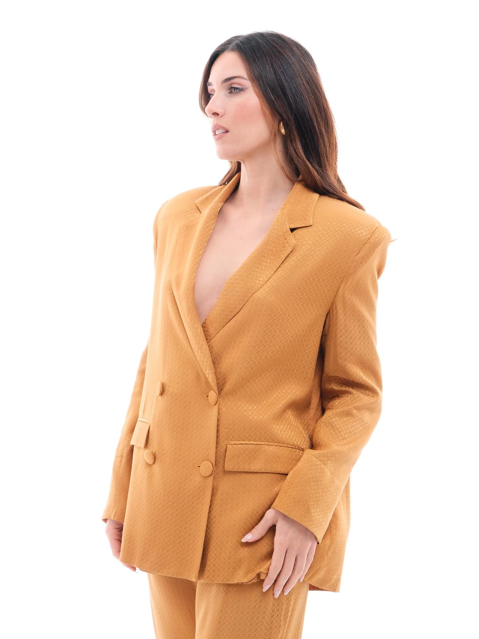 Blazer "jacquard" Bohemian Vì senape