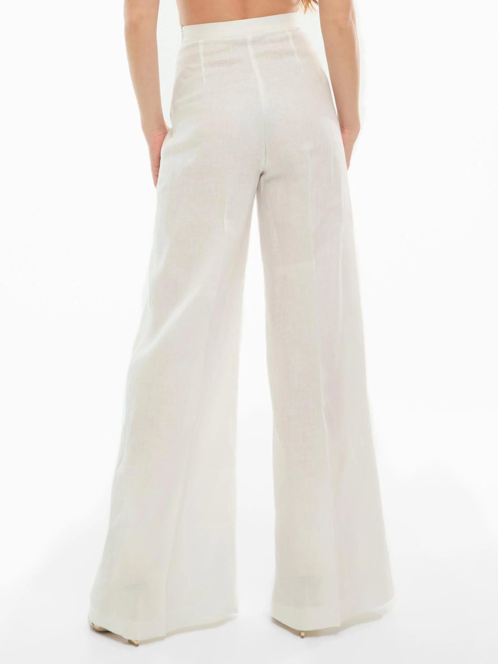 Pantalone a gamba larga Bohemian Vì bianco - Image 3