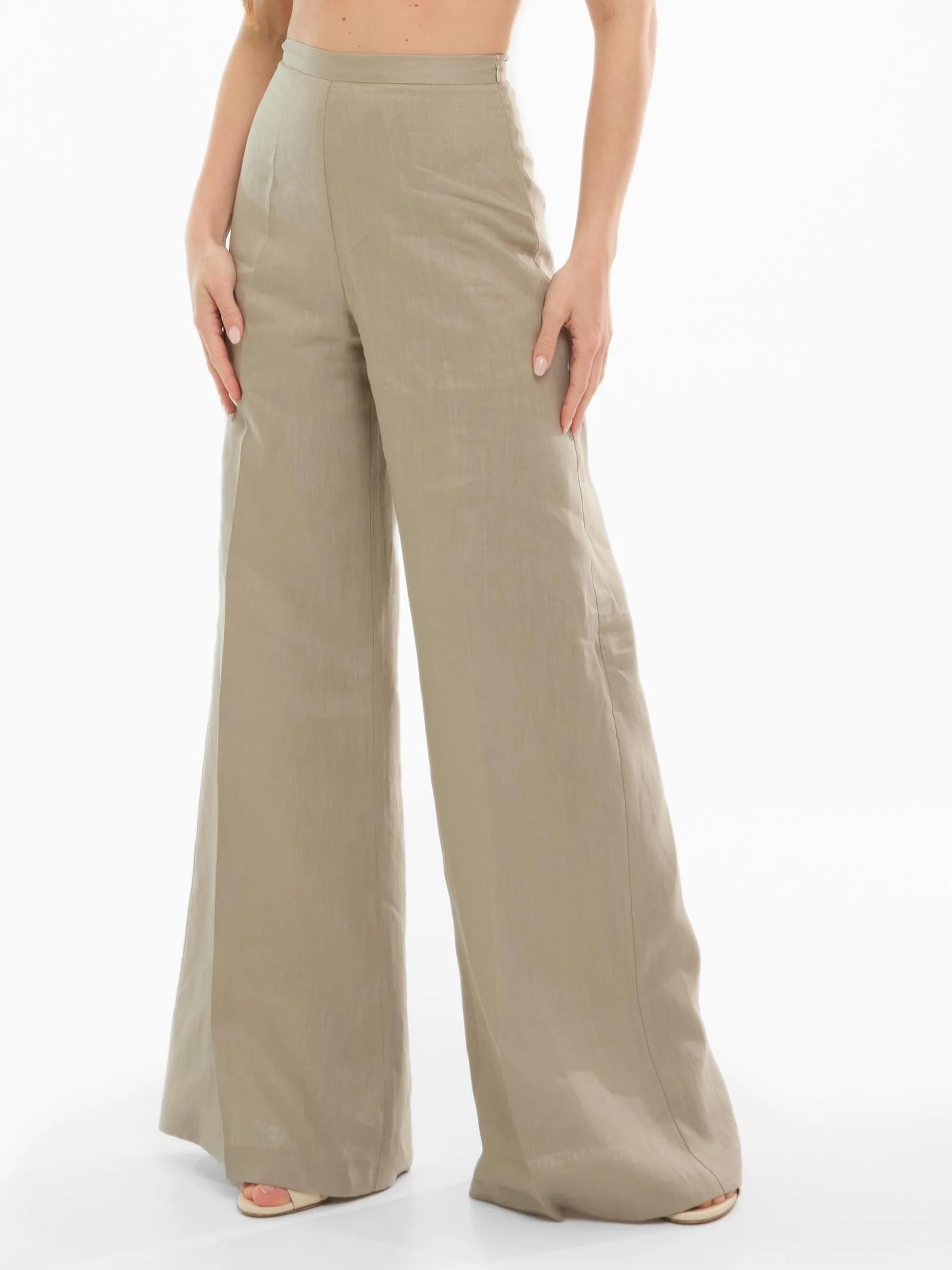 Pantalone a gamba larga Bohemian Vì taupe