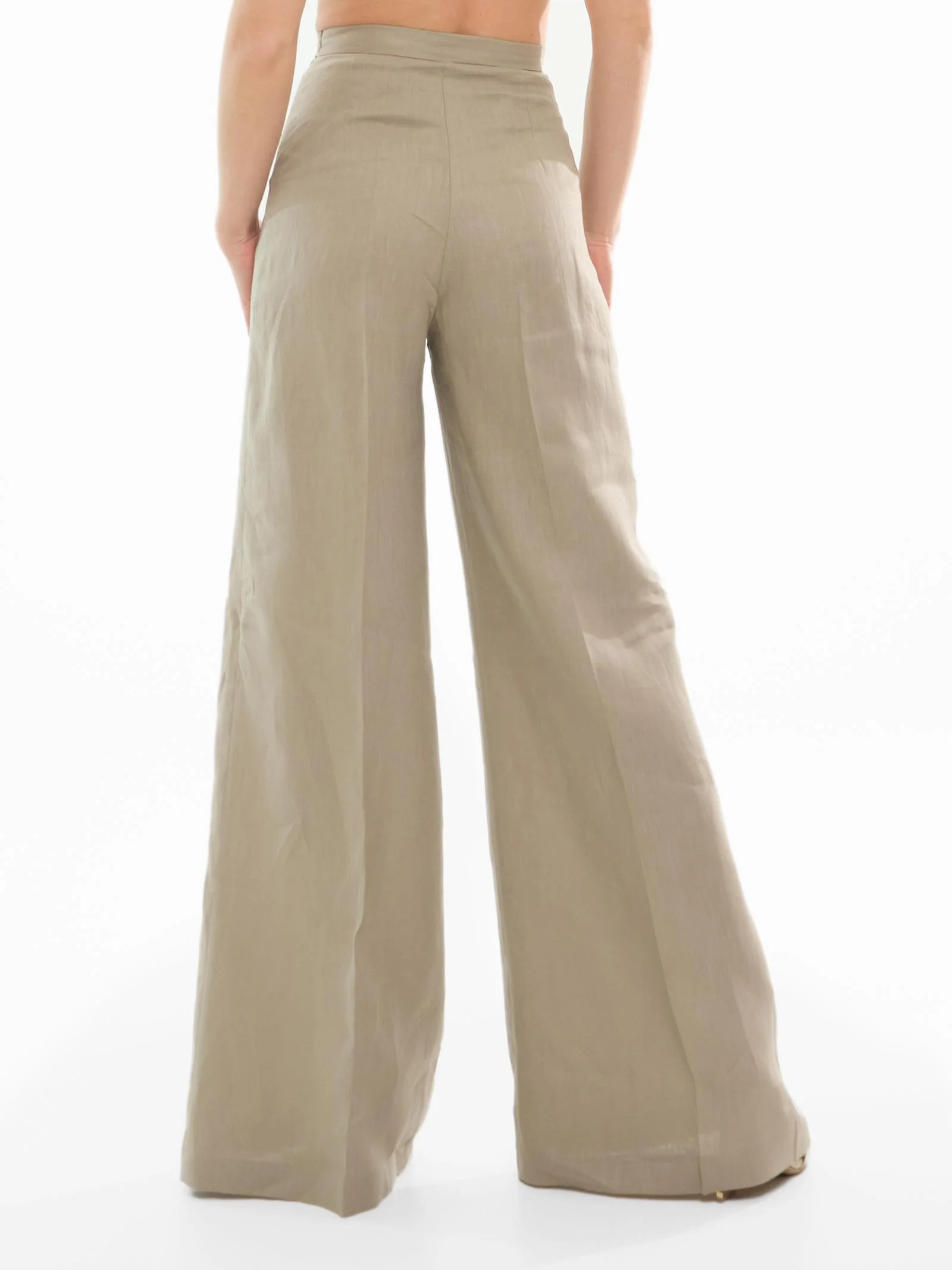 Pantalone a gamba larga Bohemian Vì taupe - Image 3