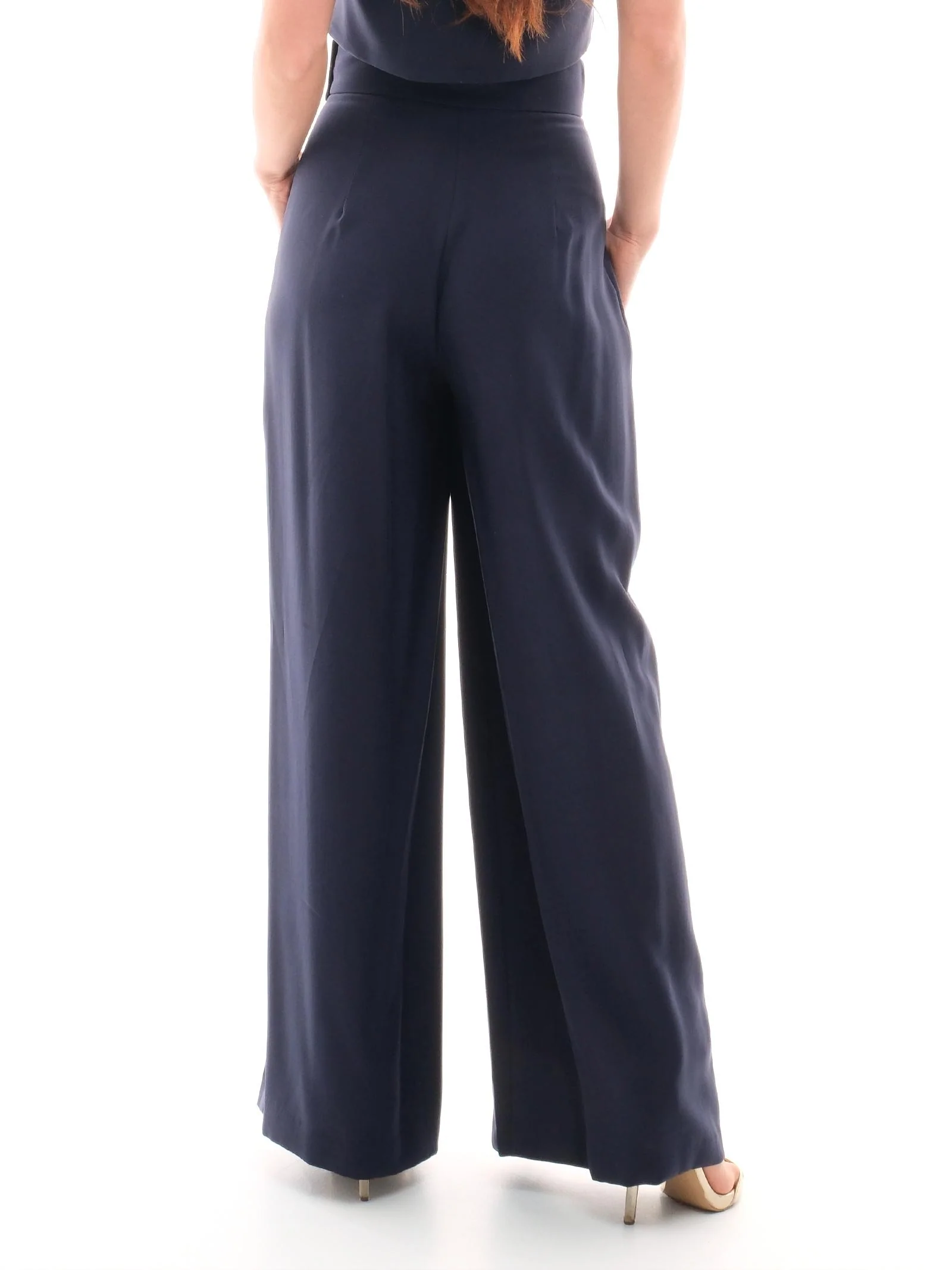 Pantalone a palazzo Bohemian Vì blu navy - Image 3