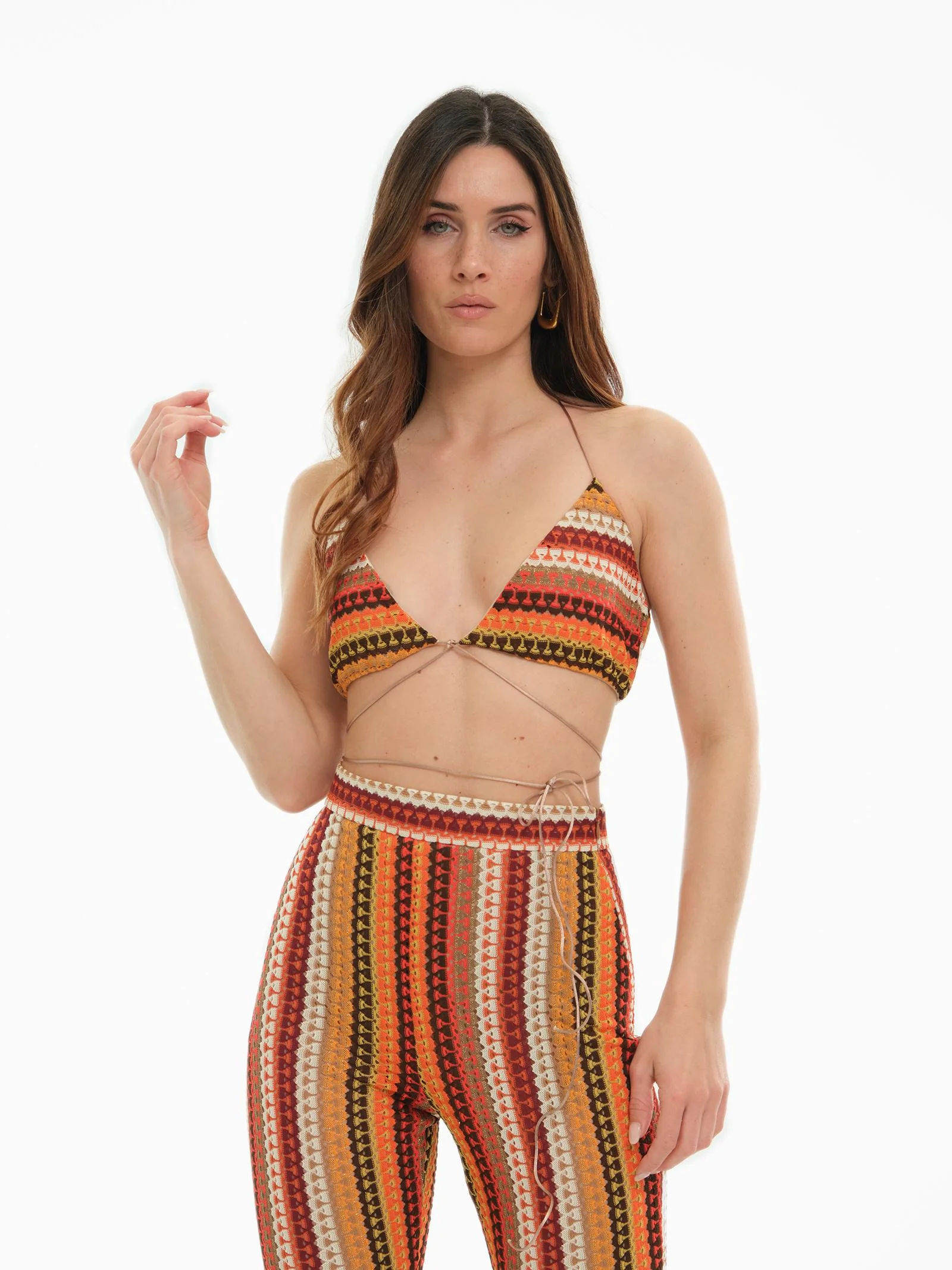 Top crochet Bohemian Vì multicolor