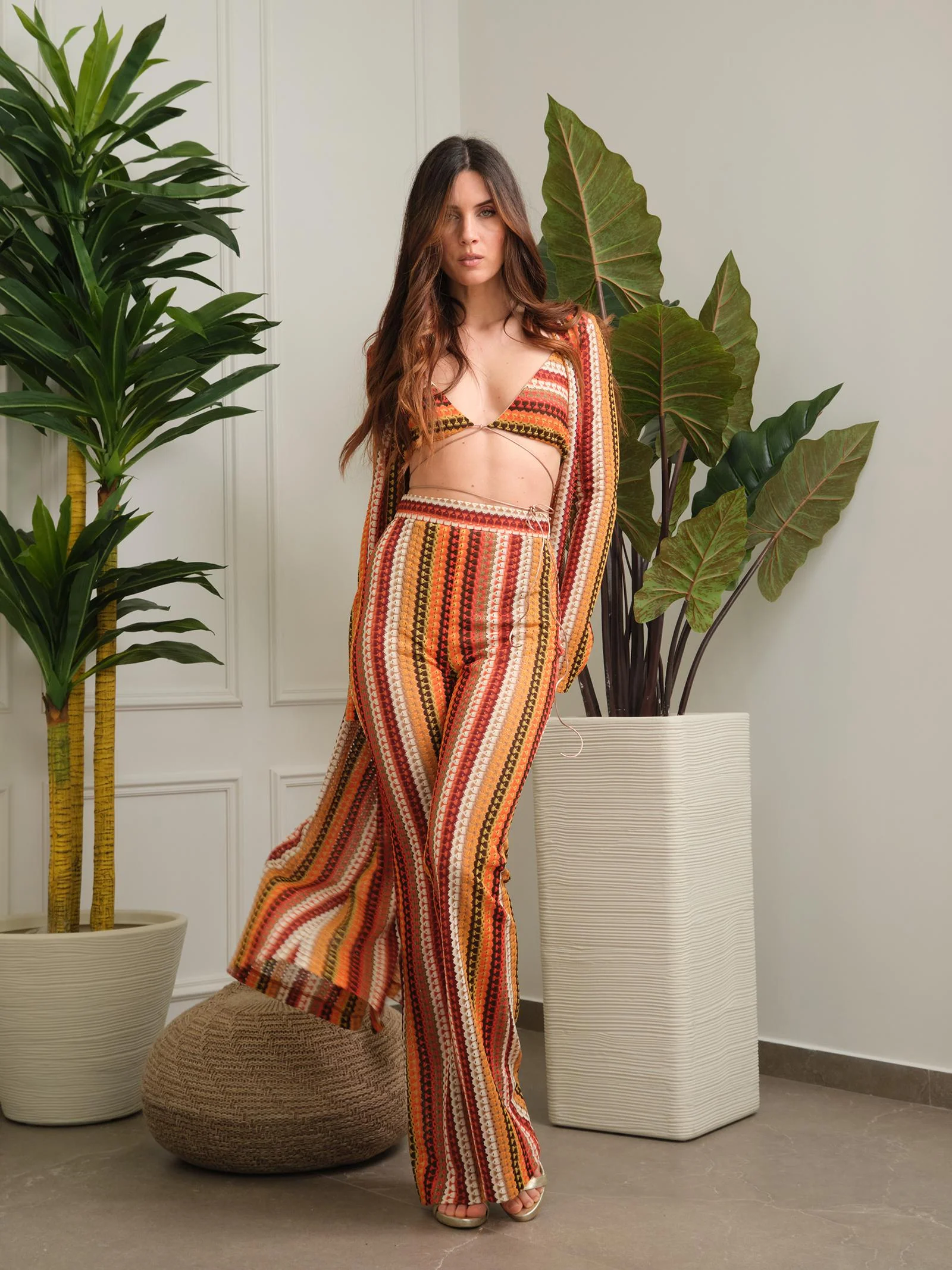Top crochet Bohemian Vì multicolor - Image 4