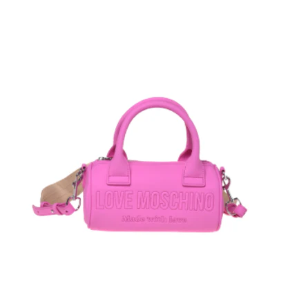Borsa a bauletto Love Moschino fucsia con logo tono su tono