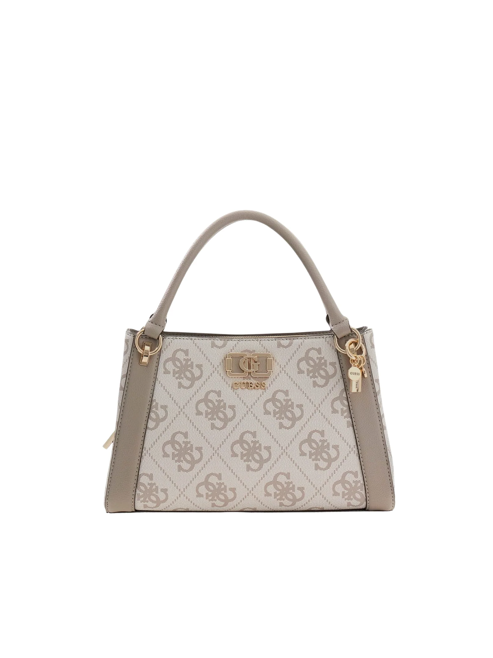 Borsa a mano Guess beige con logo 4G