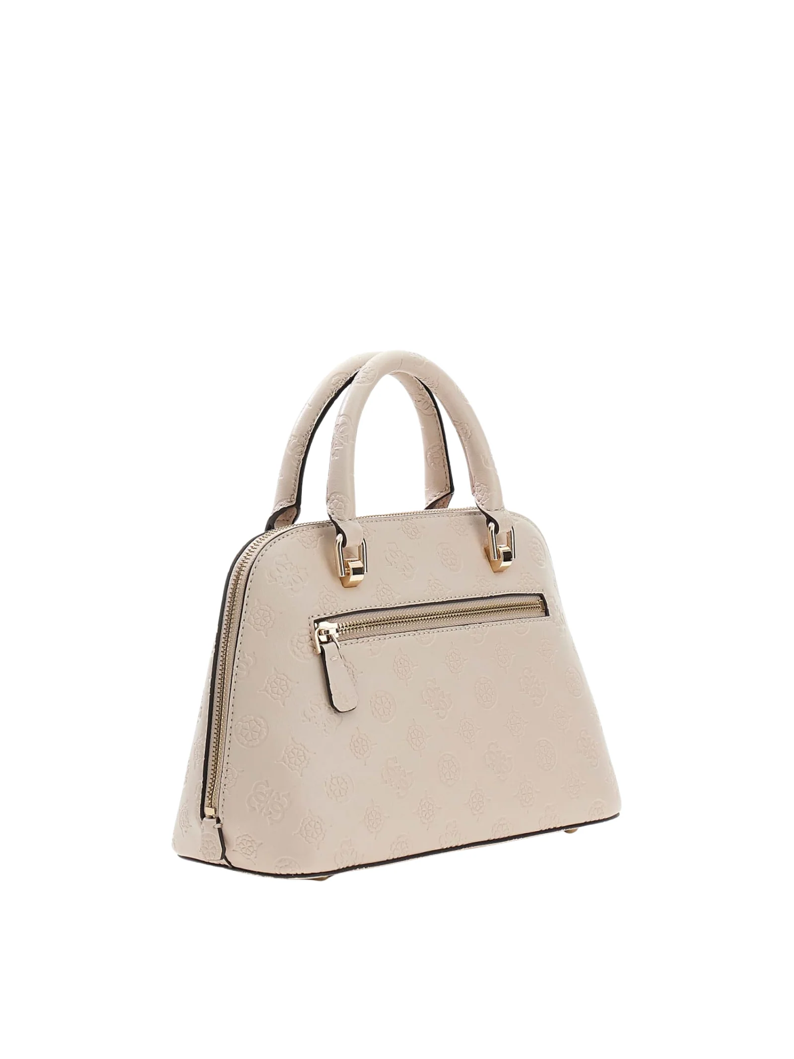 Borsa a mano Guess beige con logo ripetuto impresso - Image 2