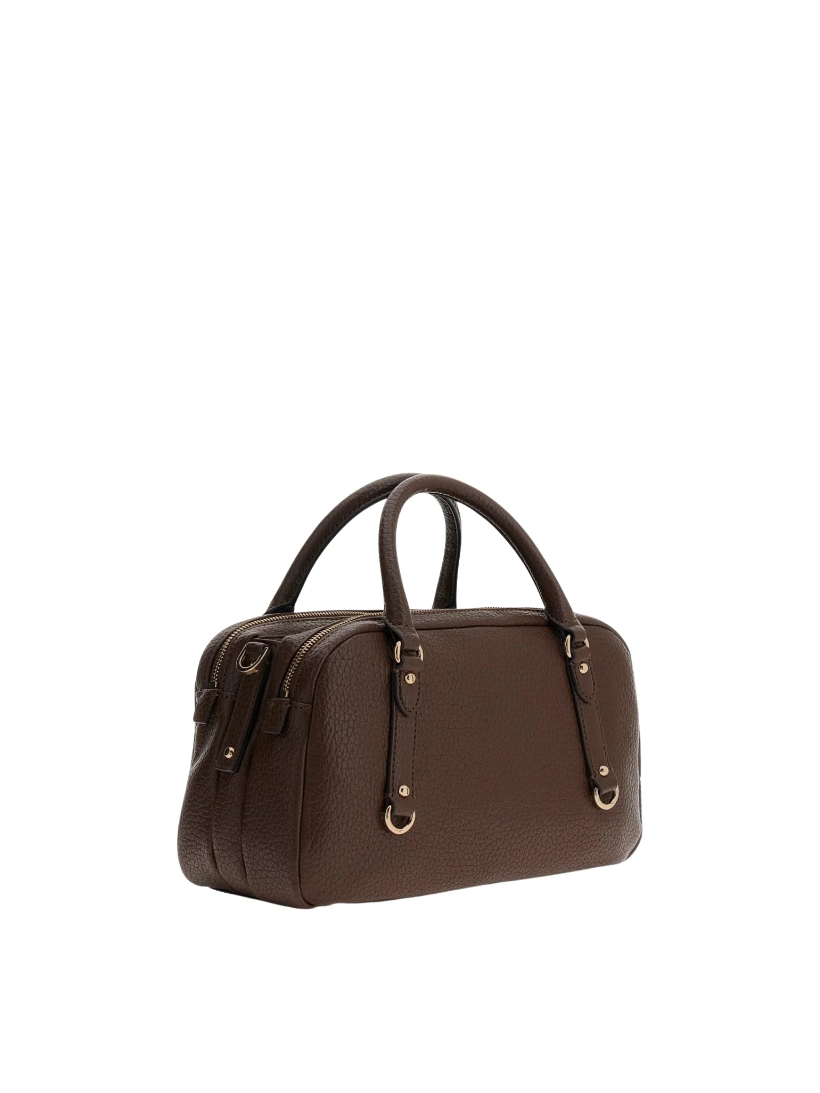 Borsa a mano Guess marrone con charm e dettagli dorati - Image 2