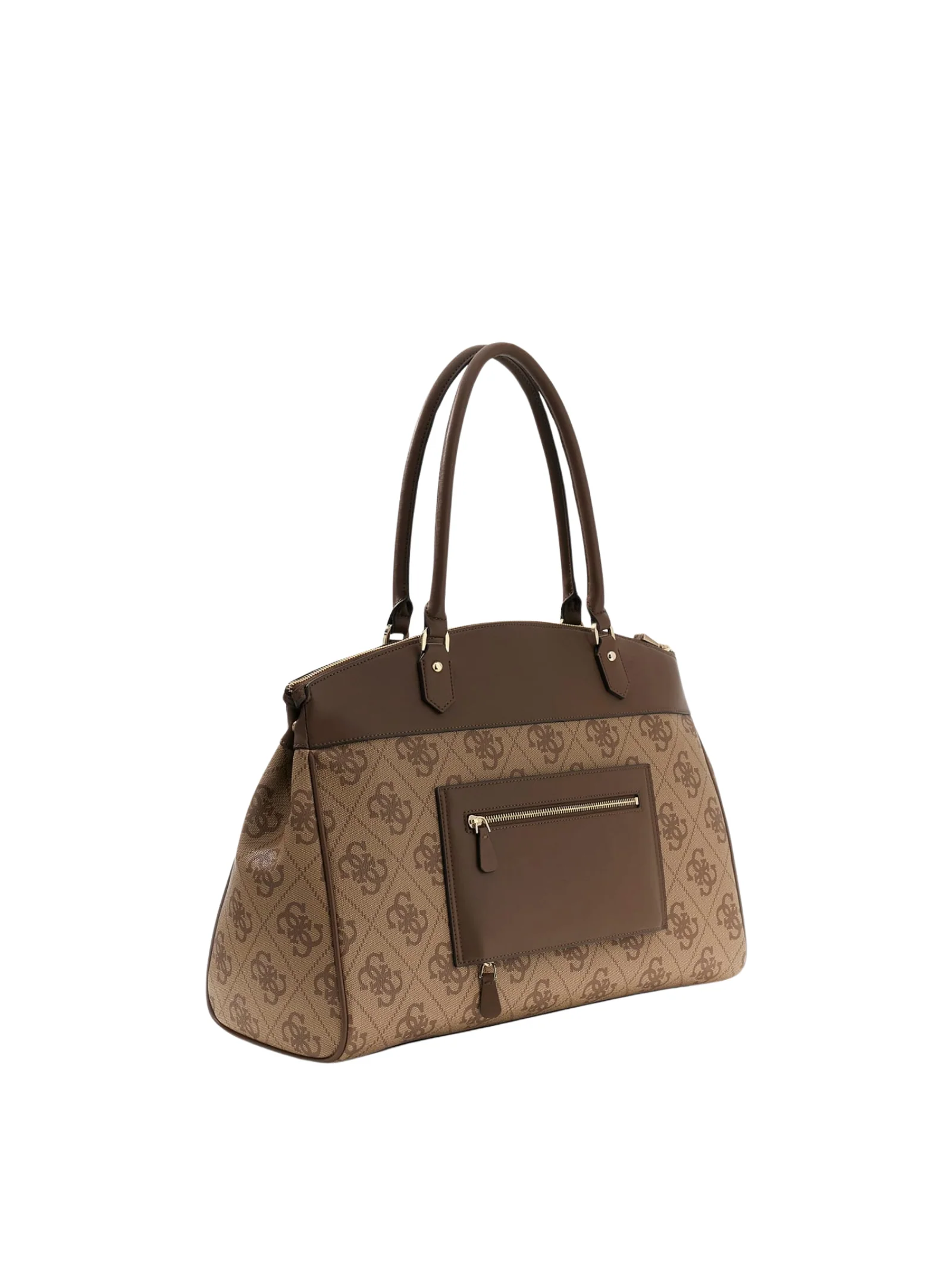 Borsa a mano Guess marrone con logo 4g all over - Image 2