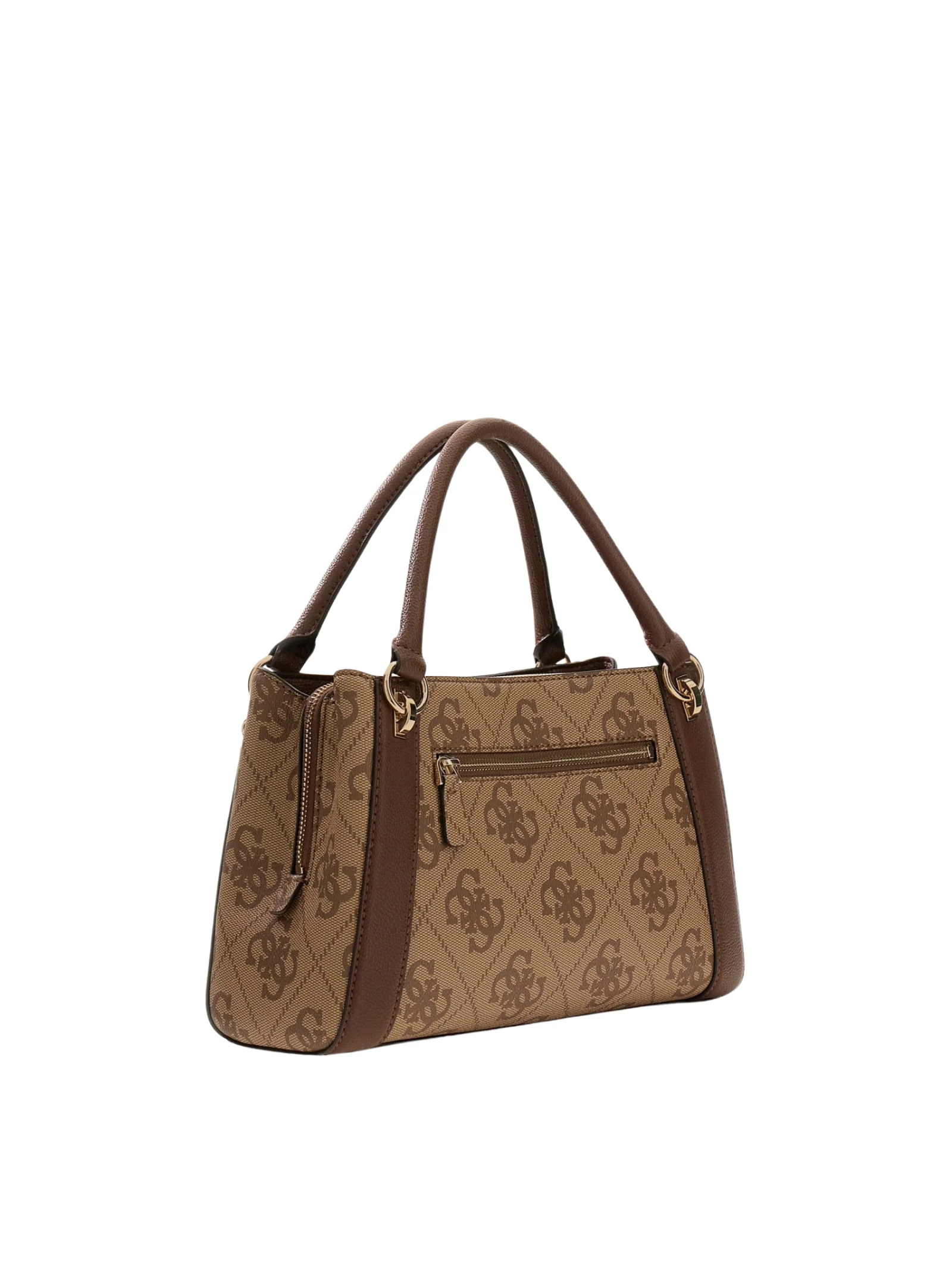 Borsa a mano Guess marrone con logo 4G - Image 2
